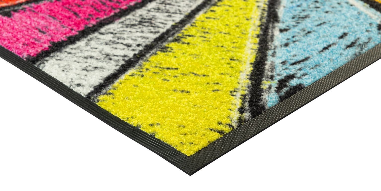 wash+dry by Kleen-Tex Fußmatte »Pop Art Heart« rechteckig 7 mm Höhe