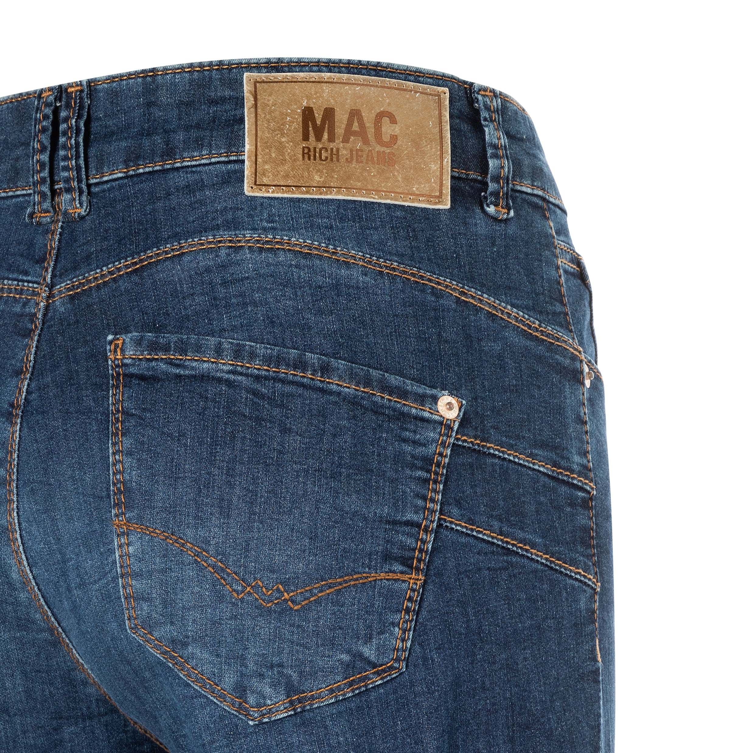 MAC Stretch-Jeans »RICH PALAZZO« Naht-Details an den Gesäßtaschen
