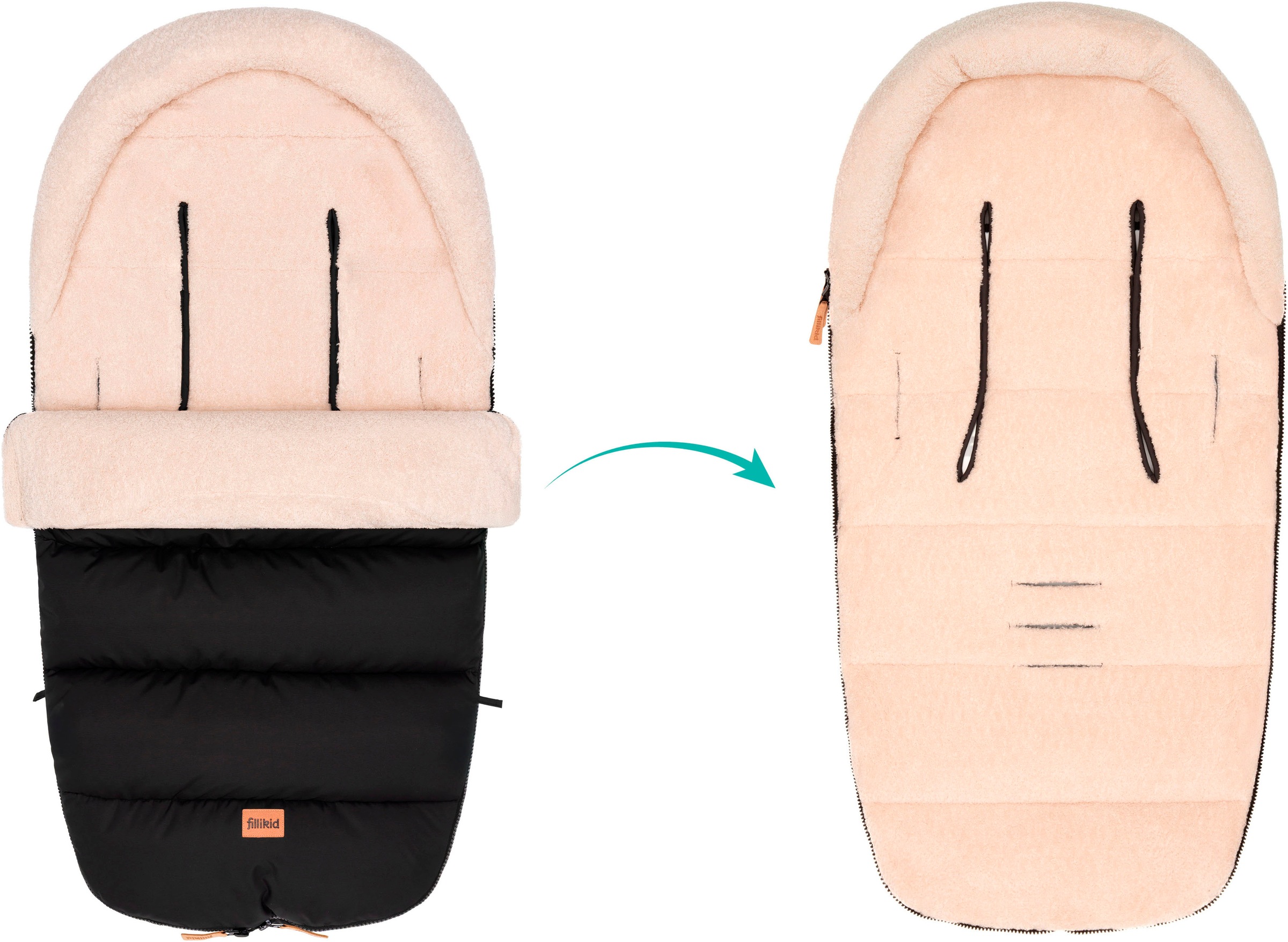 Fillikid Fußsack »Atlas, Winterfußsack«, mit Teddy-Plüsch