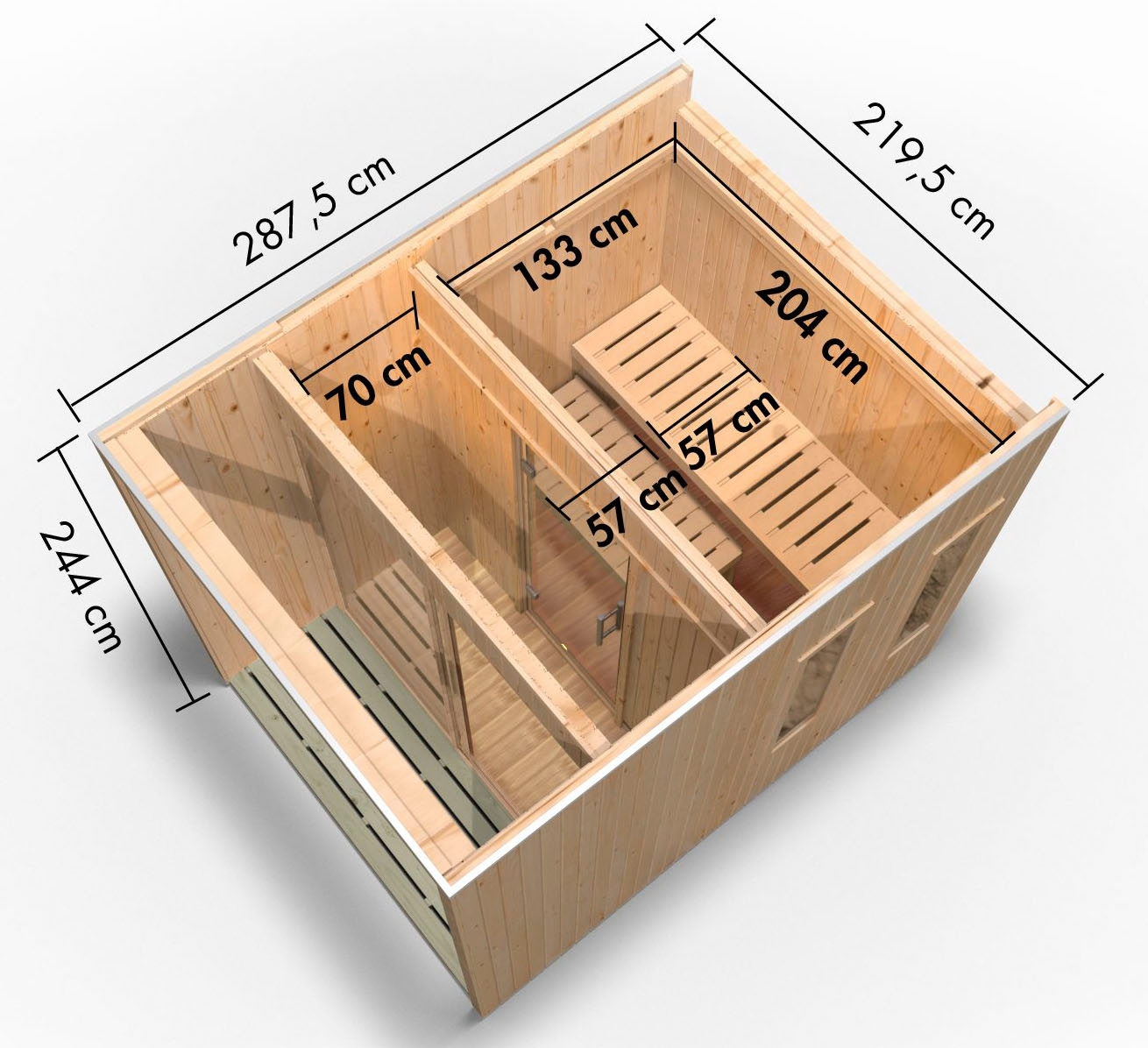 Karibu Saunahaus »Marie small« Set, 