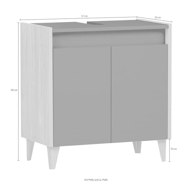 Schildmeyer Waschbeckenunterschrank »Elba«, Breite 56,9 cm online kaufen |  mit 3 Jahren XXL Garantie