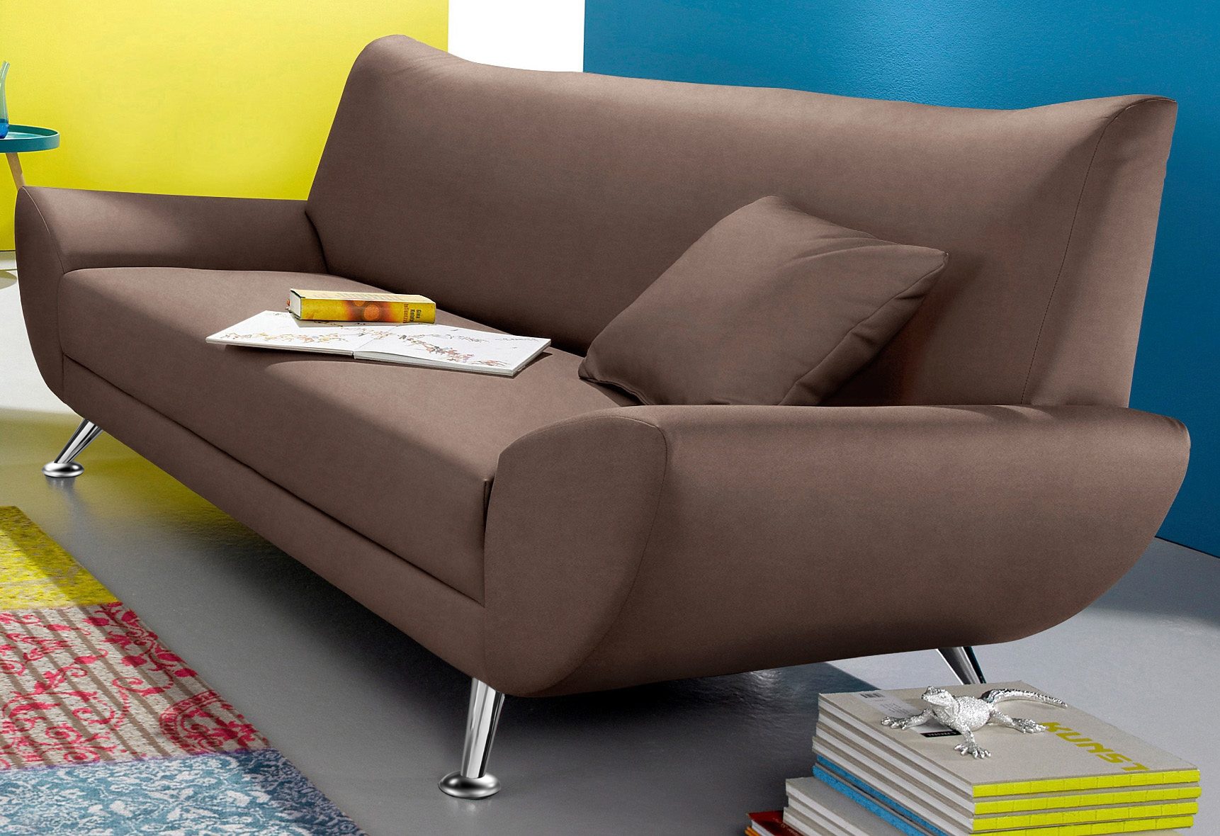 Home affaire 3-Sitzer »Saltare elegant & komfortabel, toller Designfuß, bequem, Breite 205cm«
