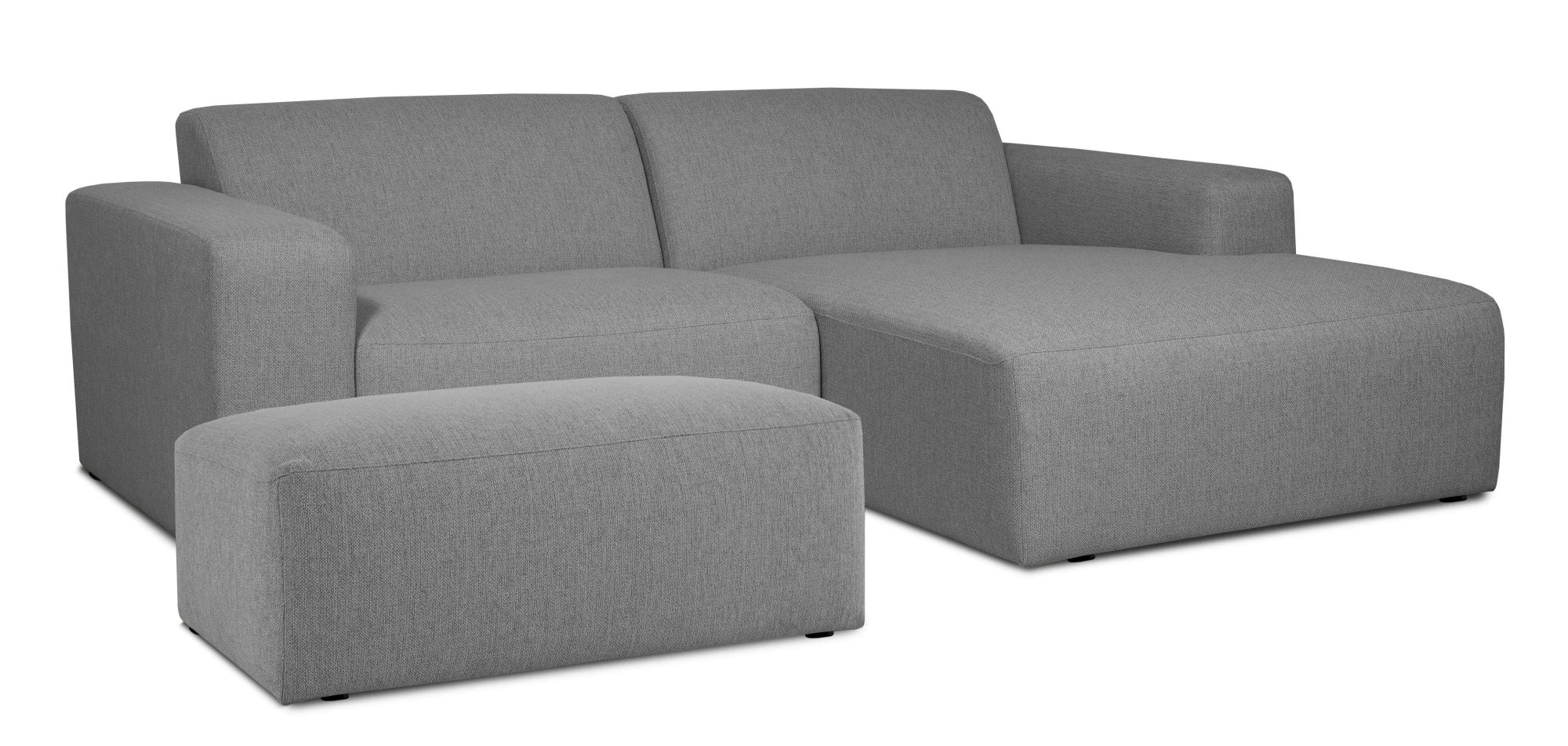 INOSIGN Ecksofa »Koa,228cm, L-Form, Modulsofa, Webstoff, Cord«, Designsofa, Set, Hocker inklusive, weicher Lounge-Sitzkomfort