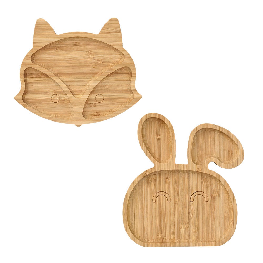 Zeller Present Speiseteller "Animals" Teller Set, Tiermotiv Hase und Fuchs