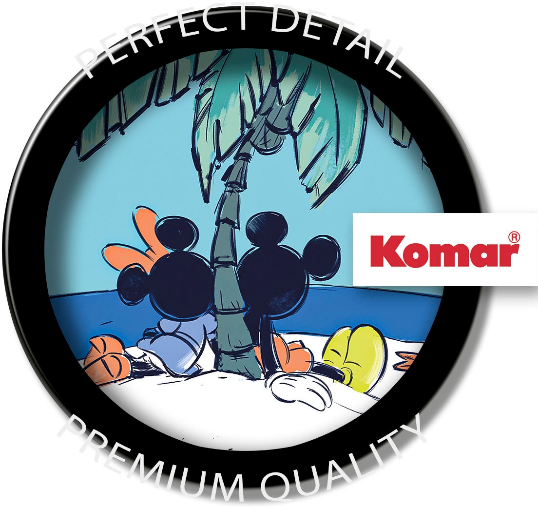 Komar Wandtattoo »selbstklebendes Vlies, Mickey and Minnie Beach Vacation,Gr.125x125 cm«, (1 St.), rund und selbstklebend