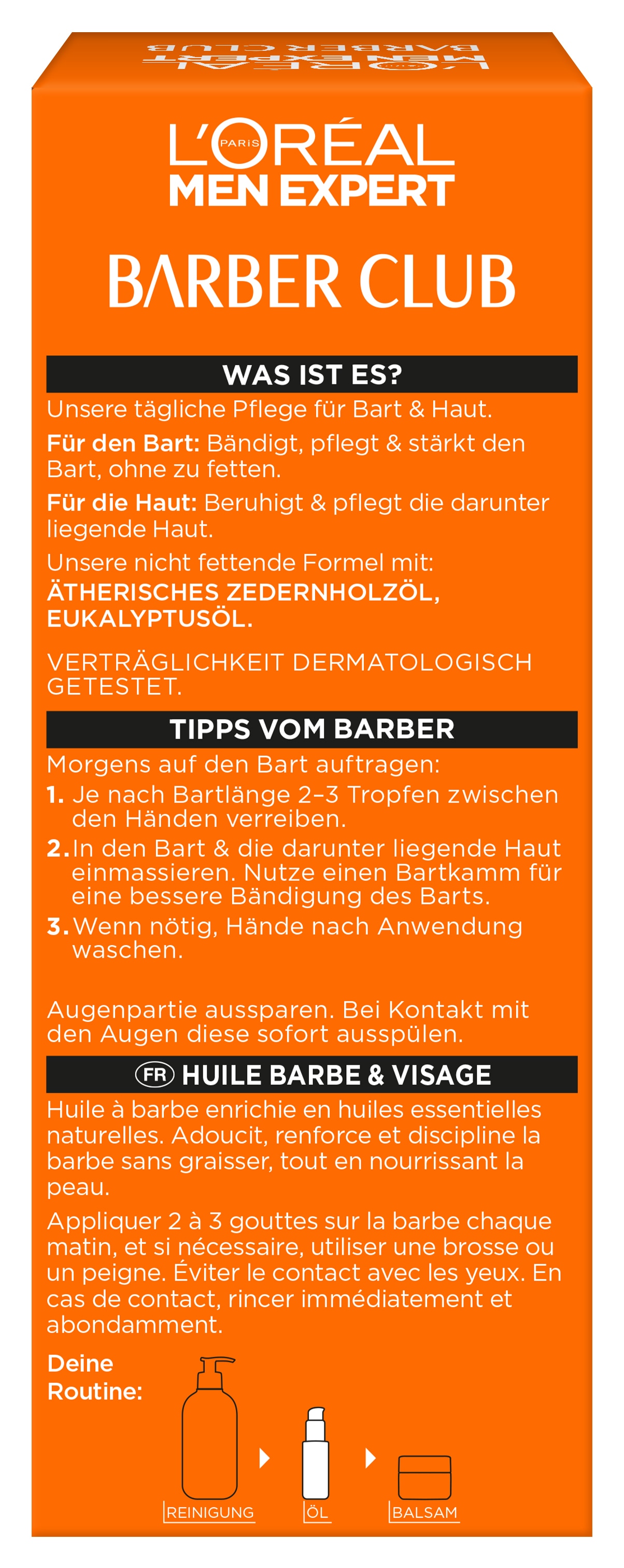 L'ORÉAL PARIS MEN EXPERT Bartöl »BARBER CLUB HAUT & BART« mit Zedernholzöl