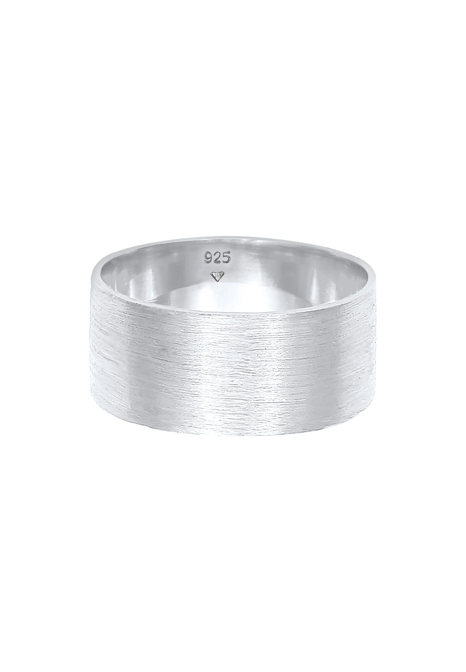 Elli Silberring »Ring Bandring Breit Matt Gebürstet Basic 925 Silber«