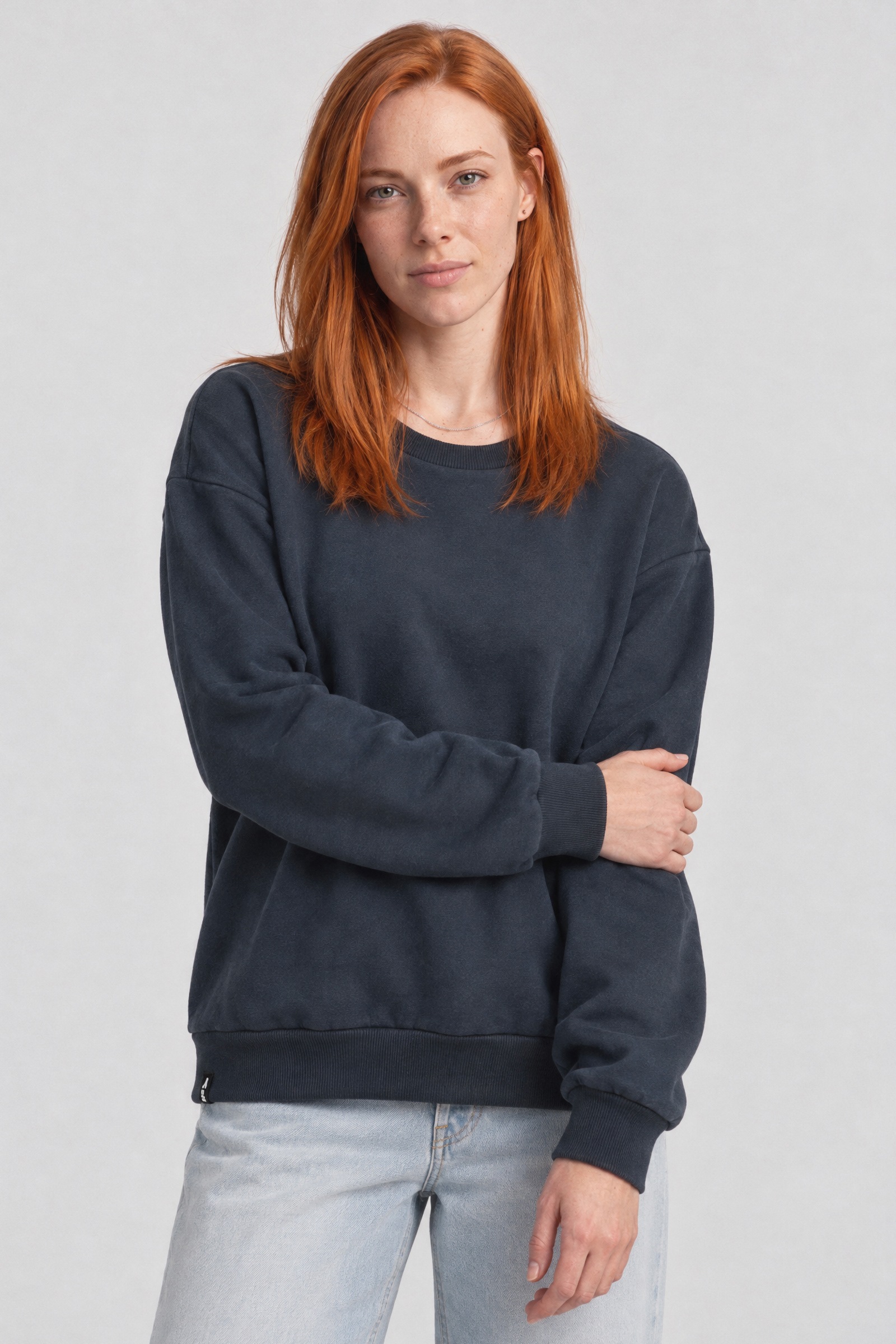 Alife & Kickin Sweatshirt , Rückenprint I KNOW, überschnittene Schultern, breite Rippbündchen
