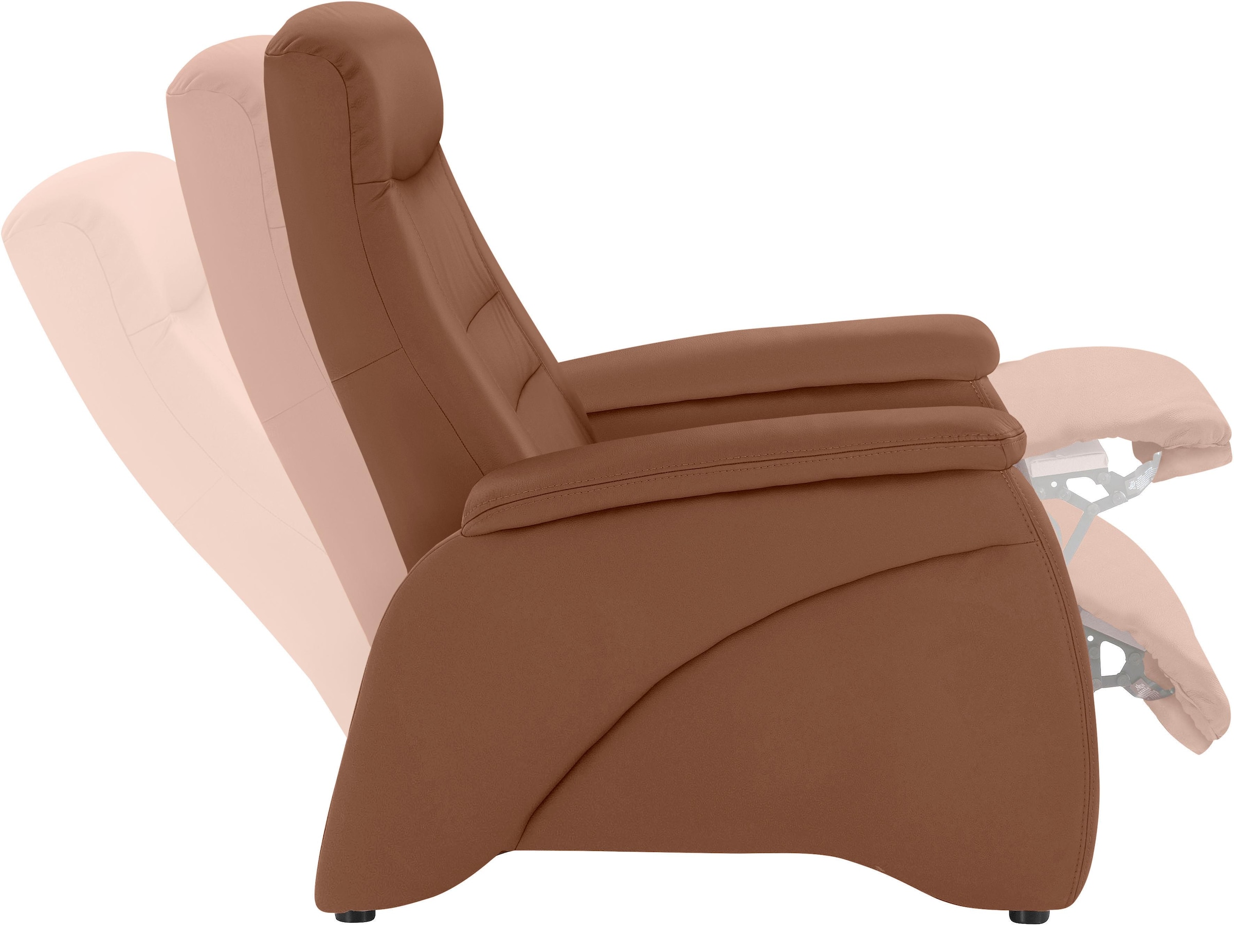 exxpo - sofa fashion Relaxsessel »Ascoli, Relaxsessel, Loungesessel, Hochlehnsessel«, mit Relaxfunktion