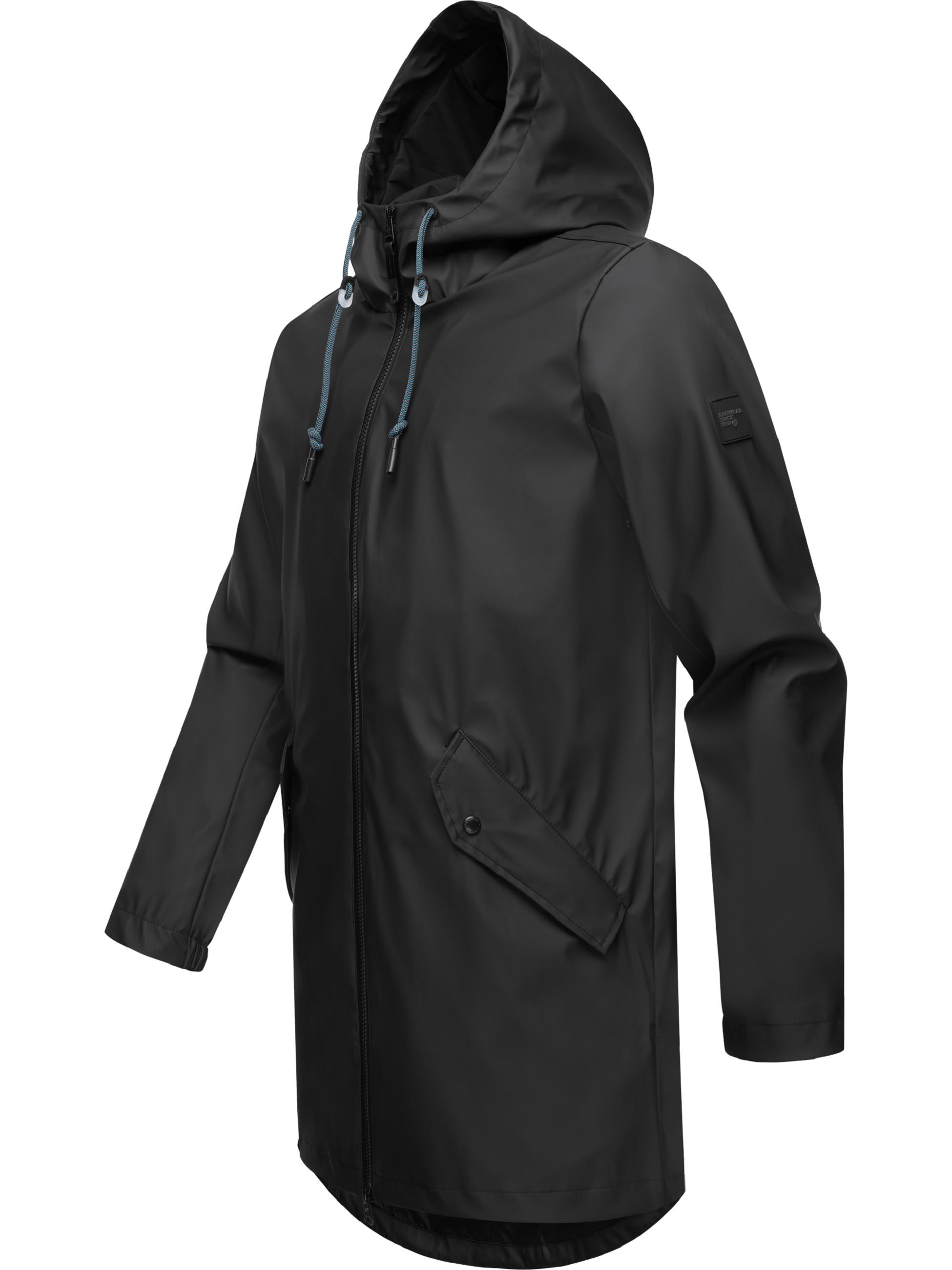 Ragwear Regenjacke »Regenmantel Sanwoy«, mit Kapuze, Lange, wasserdichte Herren Regenjacke mit Kapuze