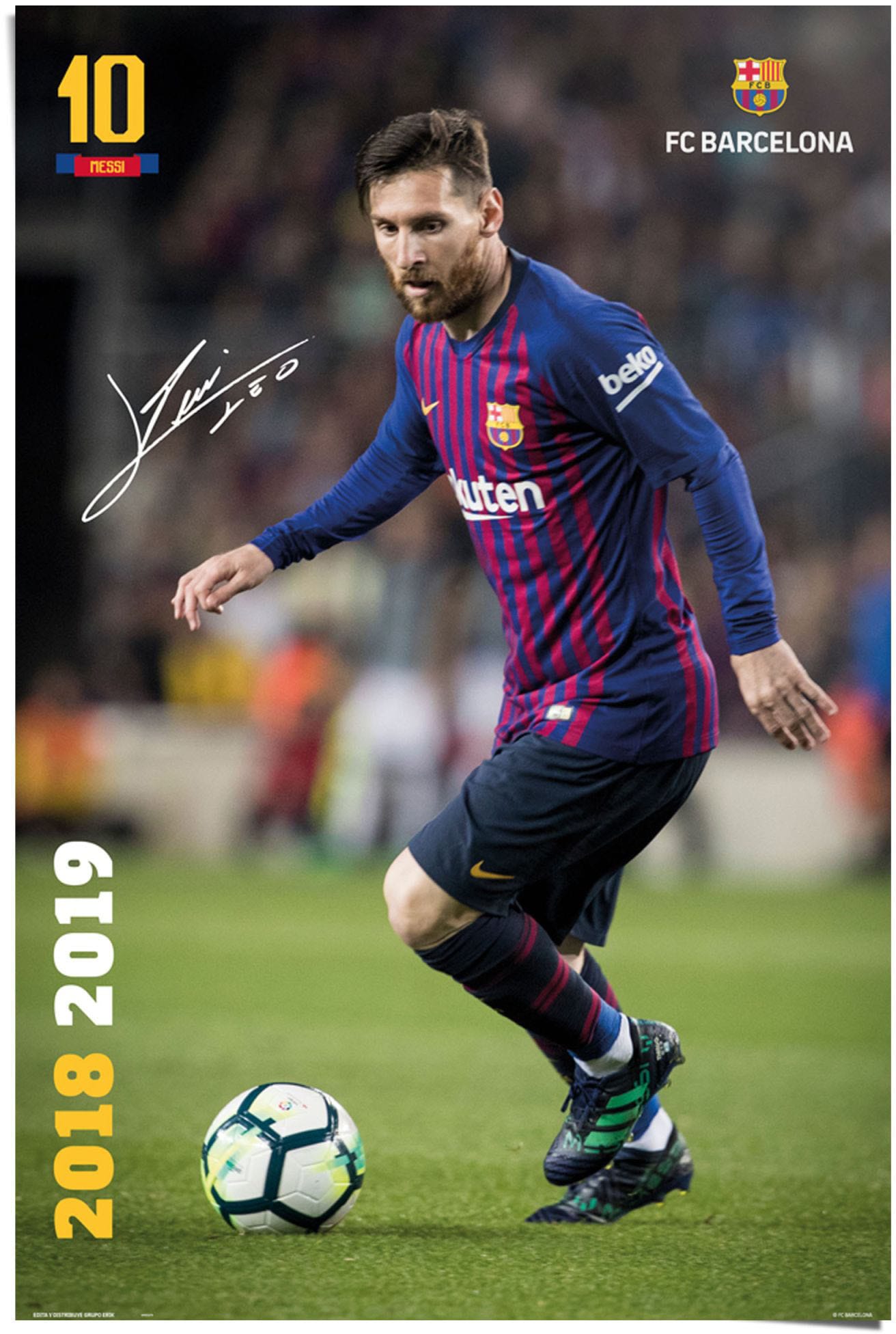 auf Reinders! St.) 2018/19«, (1 bestellen FC »Poster Messi Poster Fußball, Barcelona Rechnung