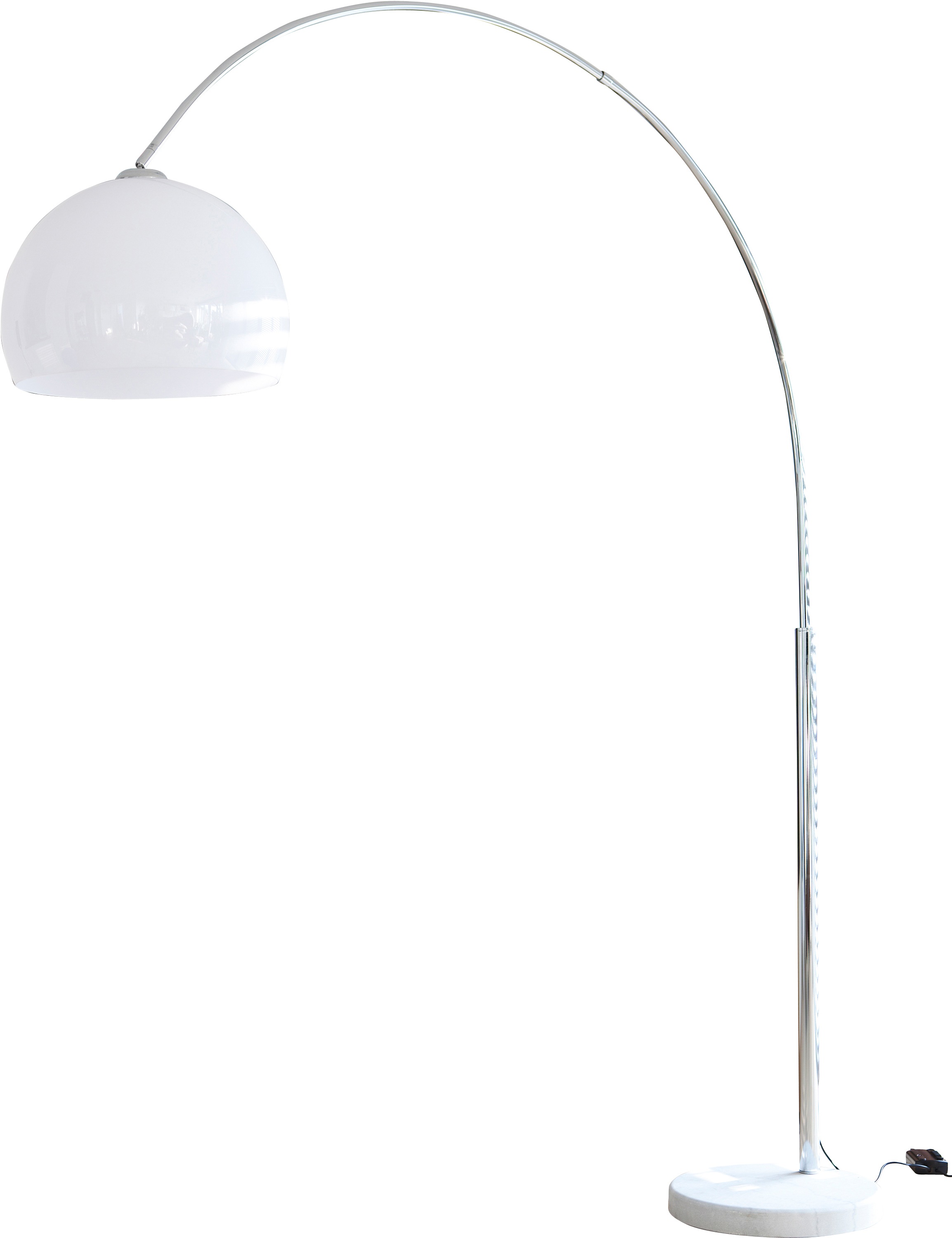 SalesFever Bogenlampe »Knud«, 1 Jahren Marmorfuß mit online Dimmschalter, echter kaufen Garantie mit XXL 3 Höhenverstellbar, flammig-flammig, 