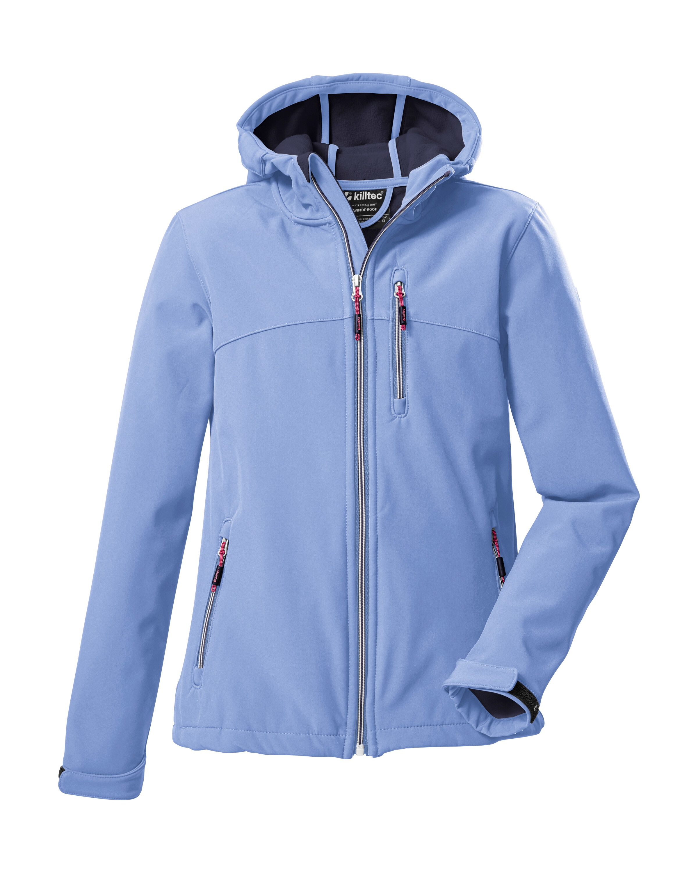 Killtec Softshelljacke »Girls Softshelljacke«, Wasserabweisend, verstellbare Kapuze u Ärmel, Fleece-Innenfutter