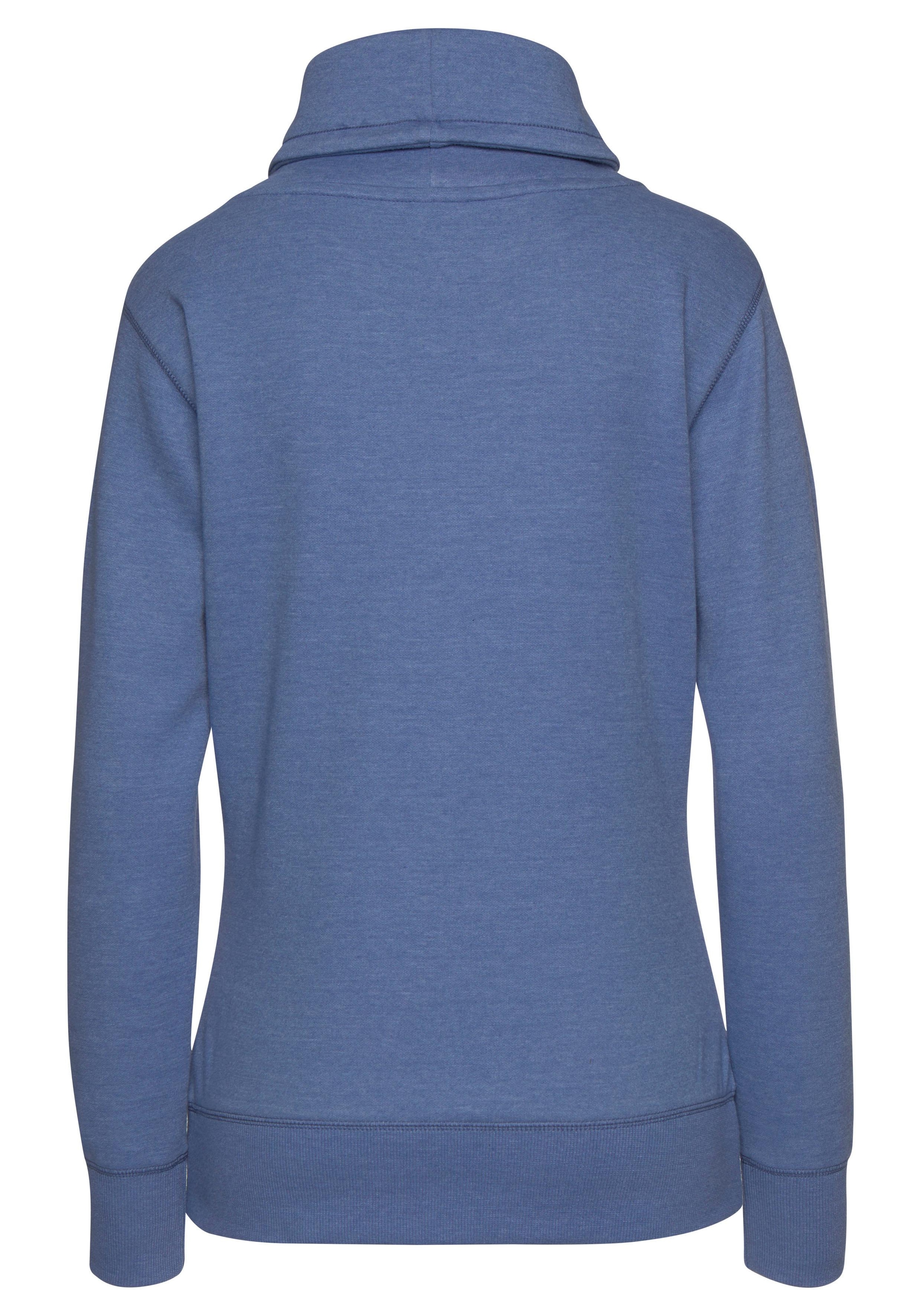 Bench. Loungewear Longsweatshirt »mit Stehkragen in Layeroptik«, und Kängurutasche, Loungewear, Loungeanzug