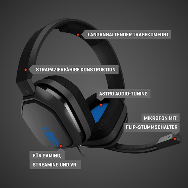 ASTRO Gaming-Headset »Gaming A10«, mit Kabel, Dolby ATMOS, PS5, PS4, XBOX,  PC ➥ 3 Jahre XXL Garantie | UNIVERSAL