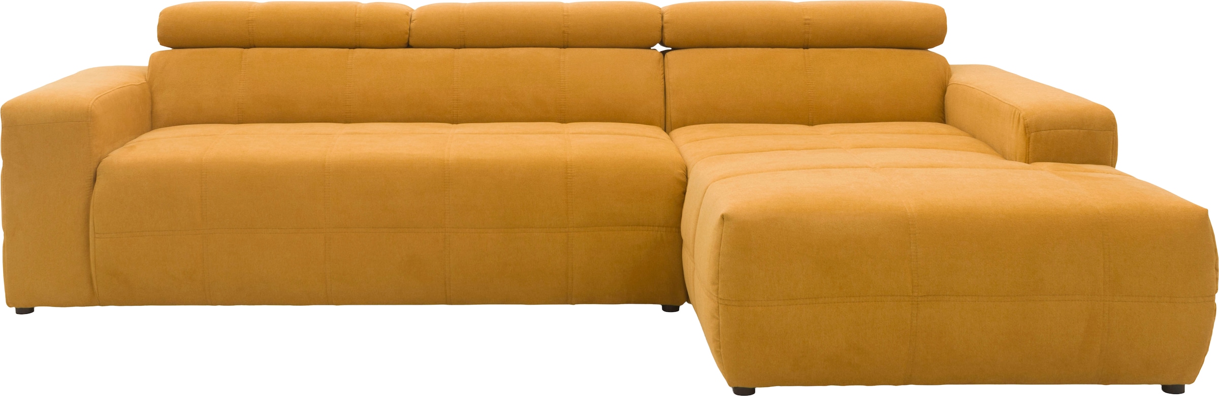 OTTO home Ecksofa »Ballerup 235 x 175 cm, auch mit verstellbarer Sitztiefe« Kopfteile verstellbar, aus pflegeleichtem, weichem Bezugsstoff, L-Form