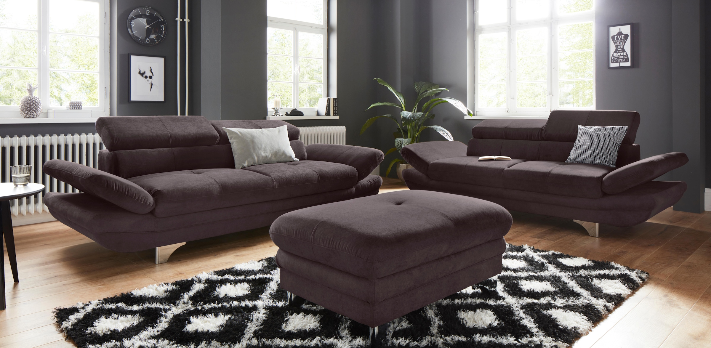 COTTA 2-Sitzer »Enterprise«, Big-Sofa, mit Armteilverstellung & Kopfteilverstellung