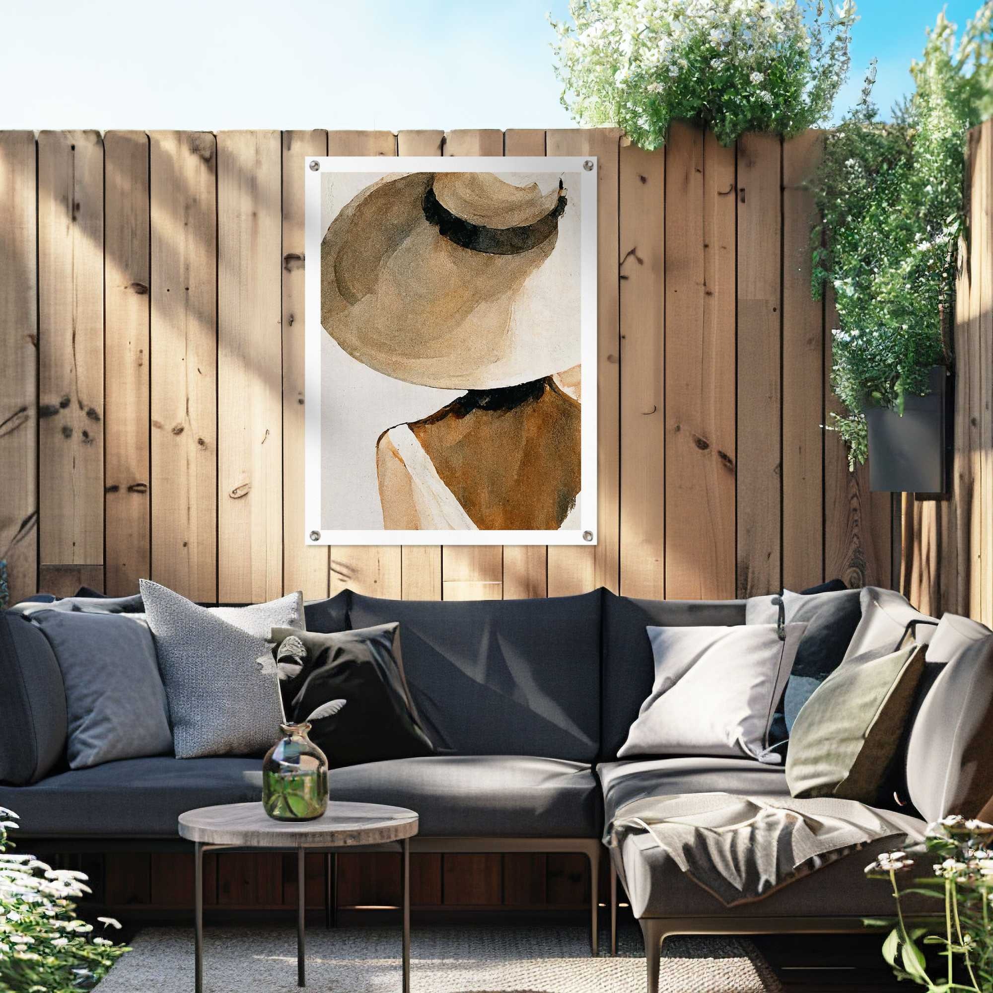Reinders! Poster »Summer Shades« Garten - Frau - Strohhut - Beige - Leinwand - Menschen - 60x80 cm