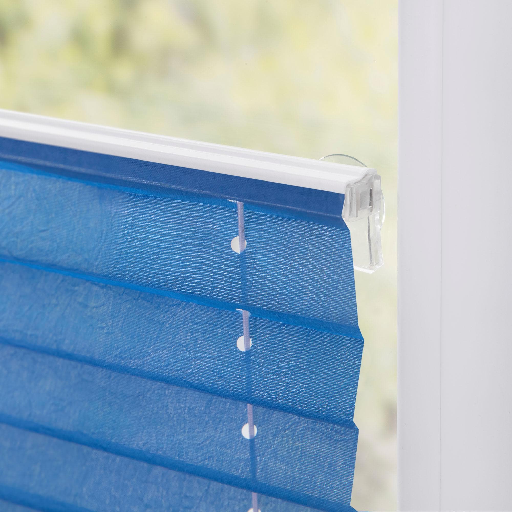 LICHTBLICK ORIGINAL Plissee »Haftfix« Lichtschutz ohne Bohren verspannt Crush-Optik, mit Saugnapf