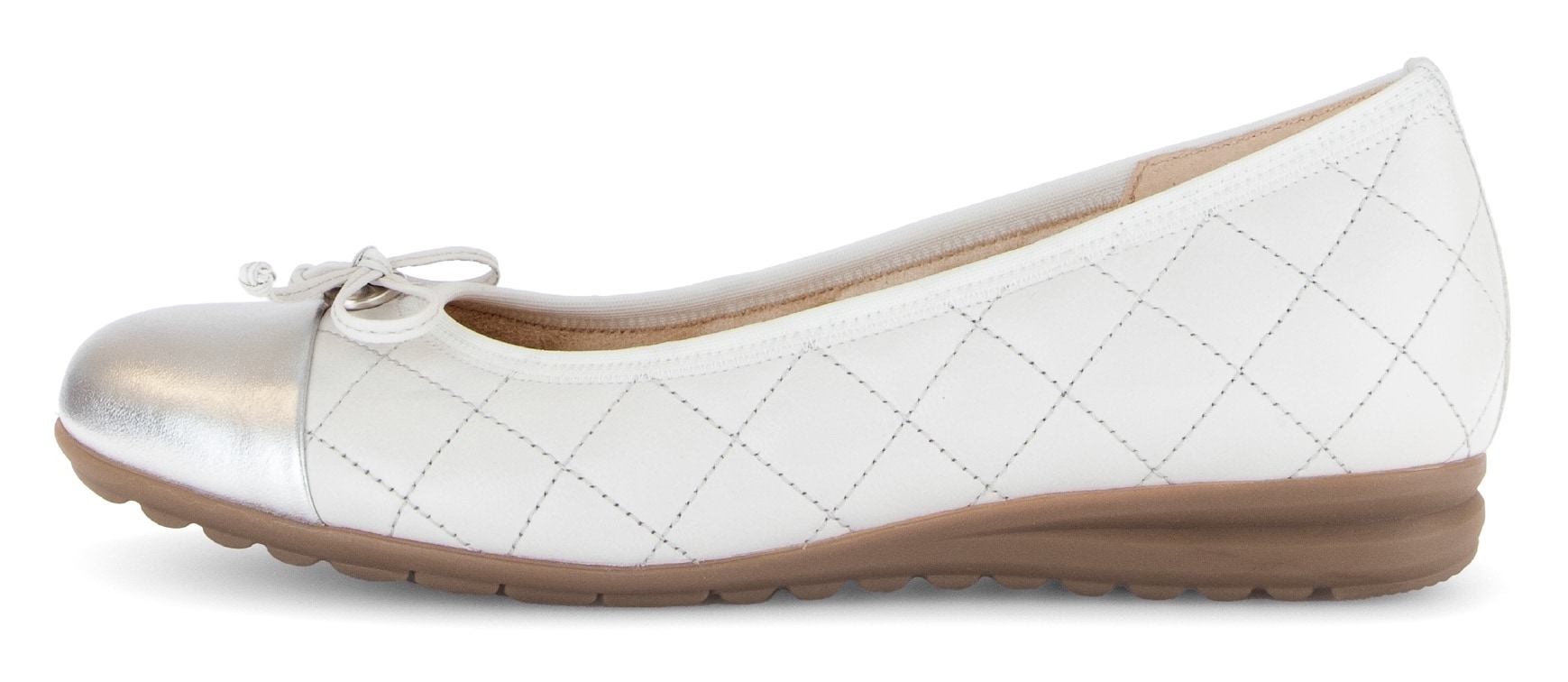 Gabor Ballerina »Florenz«, Halbschuh, Schlupfschuh, Businessschuh, Ziersteppungen, Weite G