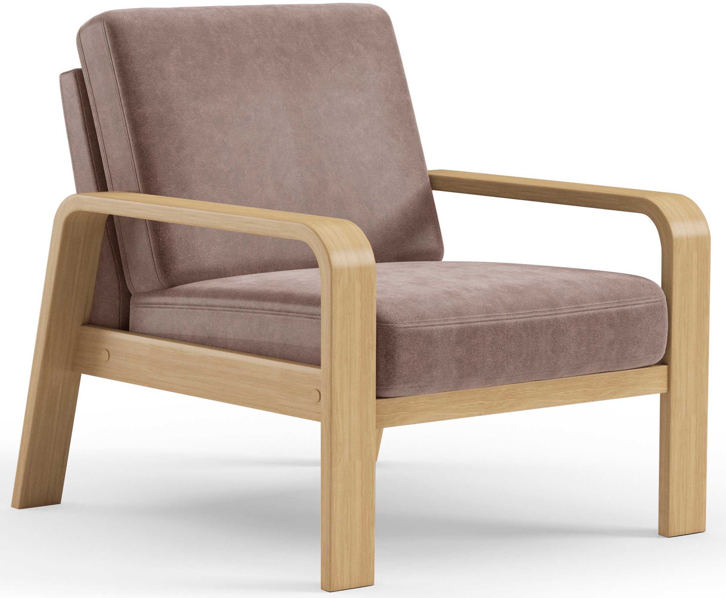sit&more Sessel »Kolding«, Armlehnen aus Buchenholz in natur, verschiedene Bezüge und Farben