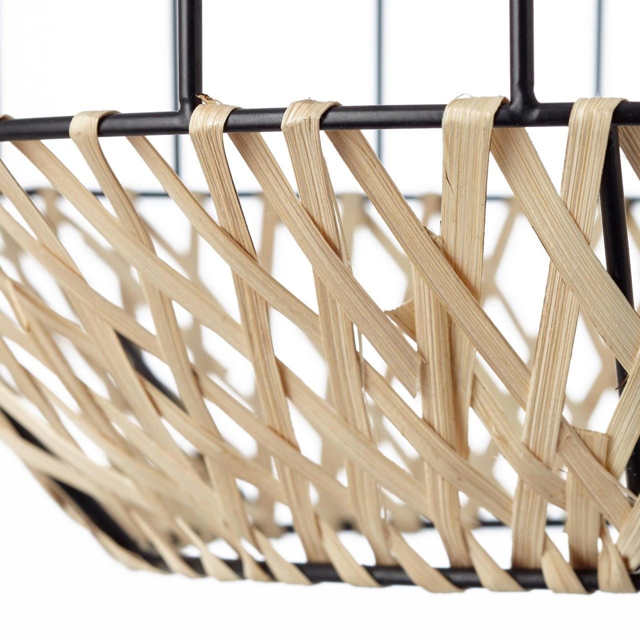 Brilliant Pendelleuchte »Templo«, 1 flammig, Leuchtmittel E27 | ohne Leuchtmittel, Hängelampe 37cm schwarz/natur