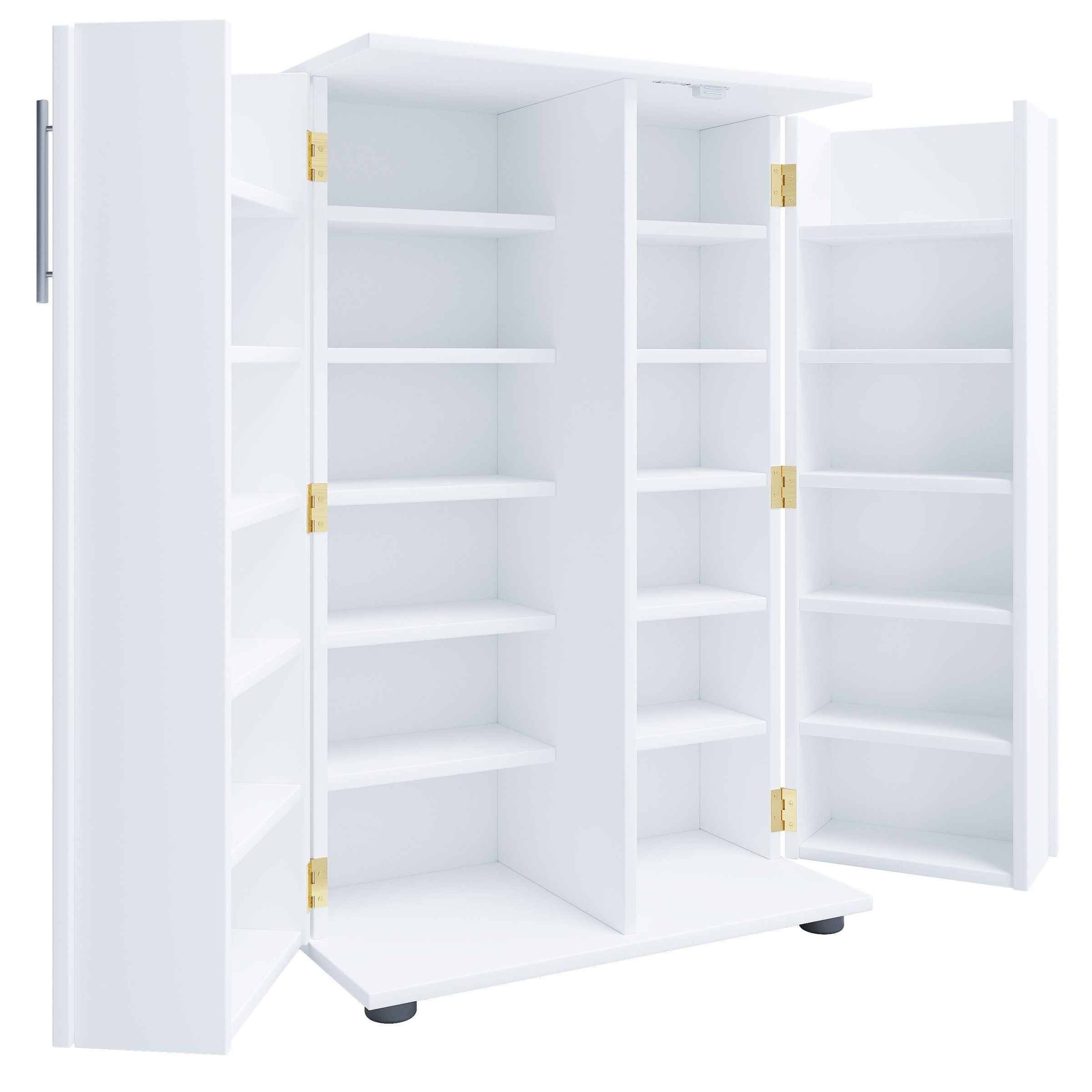 VCM Media-Regal »Holz Schrank CD DVD Regal abschließbar Engalo XL«