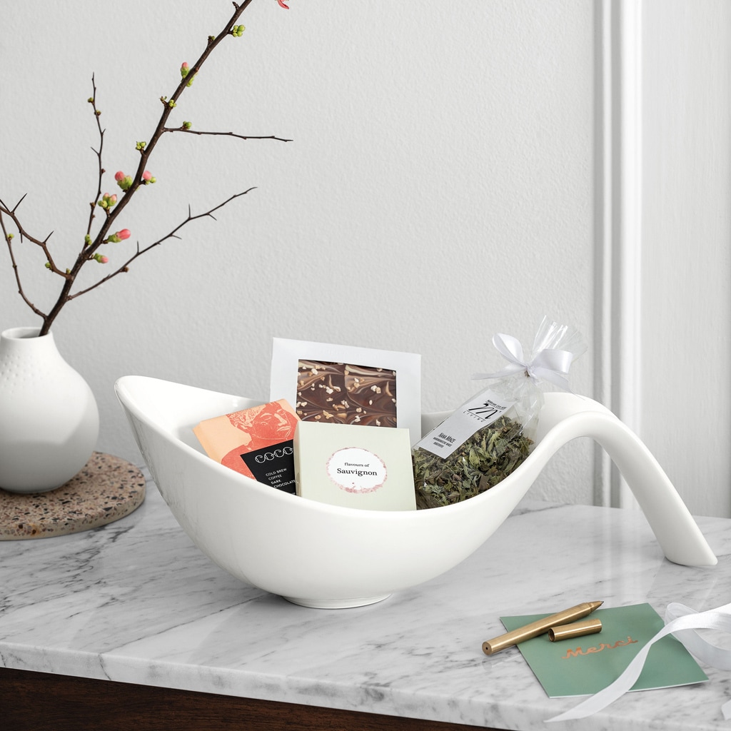 Villeroy & Boch Schale »Schüssel mit Griff Flow 1,8 l weiß«