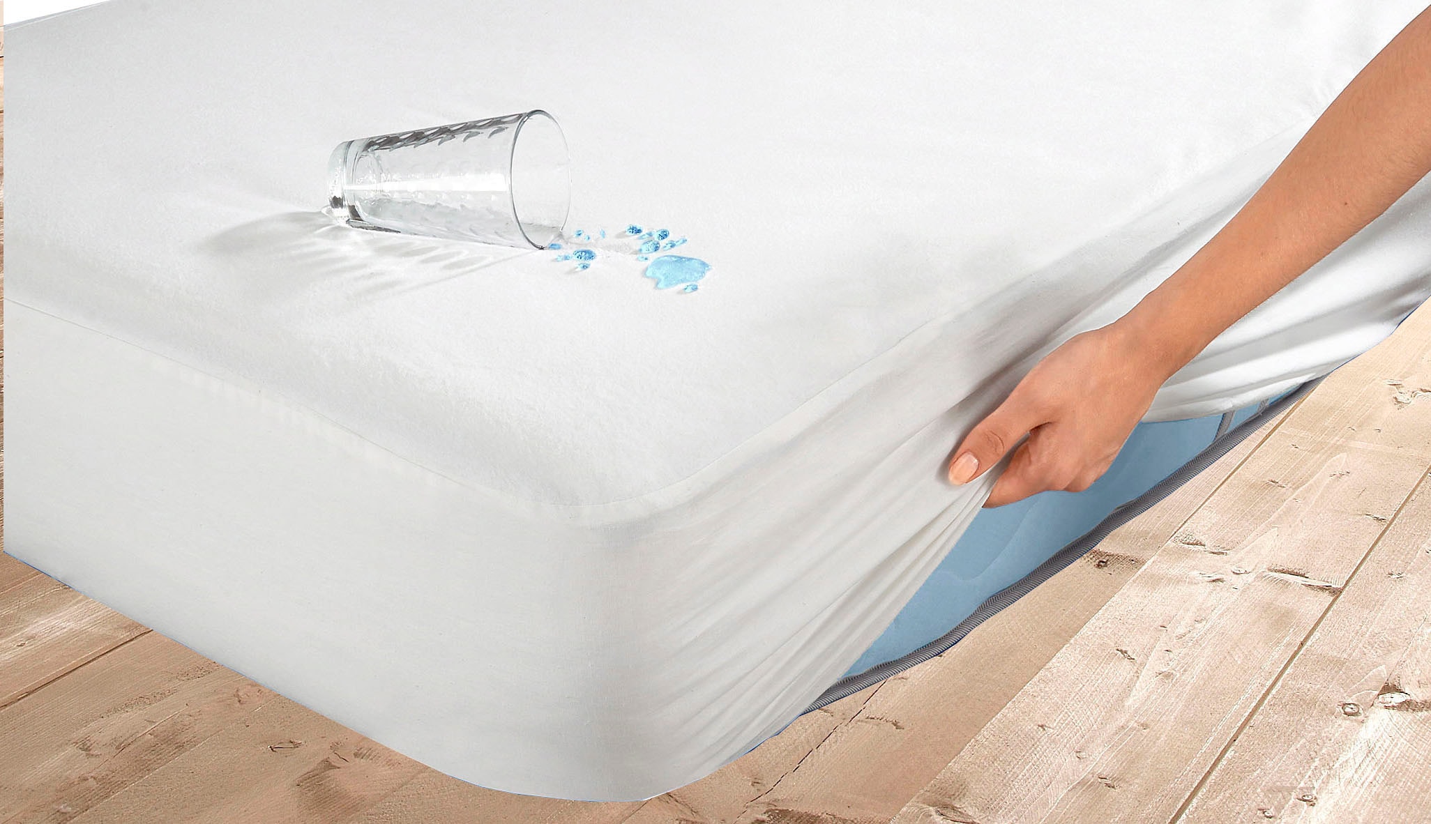 SETEX Matratzenauflage "Auflage in 90x200, 140x200 cm und weitere Größen, atmungsaktiv" rückseitiger Nässesperre, Allergiker geeignet (Hausstauballergiker)