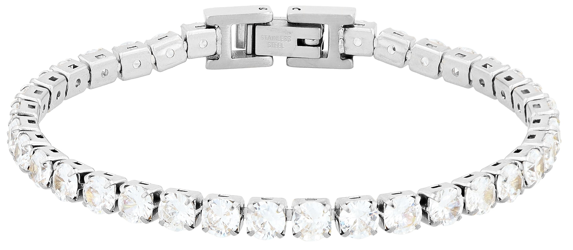 Adelia´s Armband »Edelstahl Armband mit funkelnden Zirkonia«