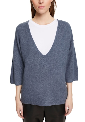 Esprit V-Ausschnitt-Pullover, mit überschnittenen Schultern kaufen