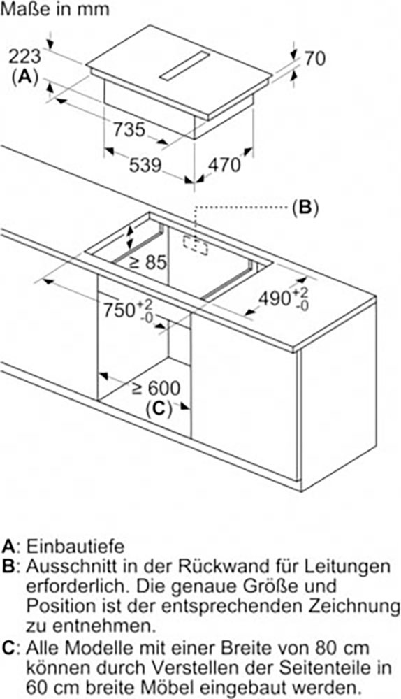 Constructa Backofen-Set »CX5PM801«, mit Teleskopauszug nachrüstbar, Pyrolyse-Selbstreinigung