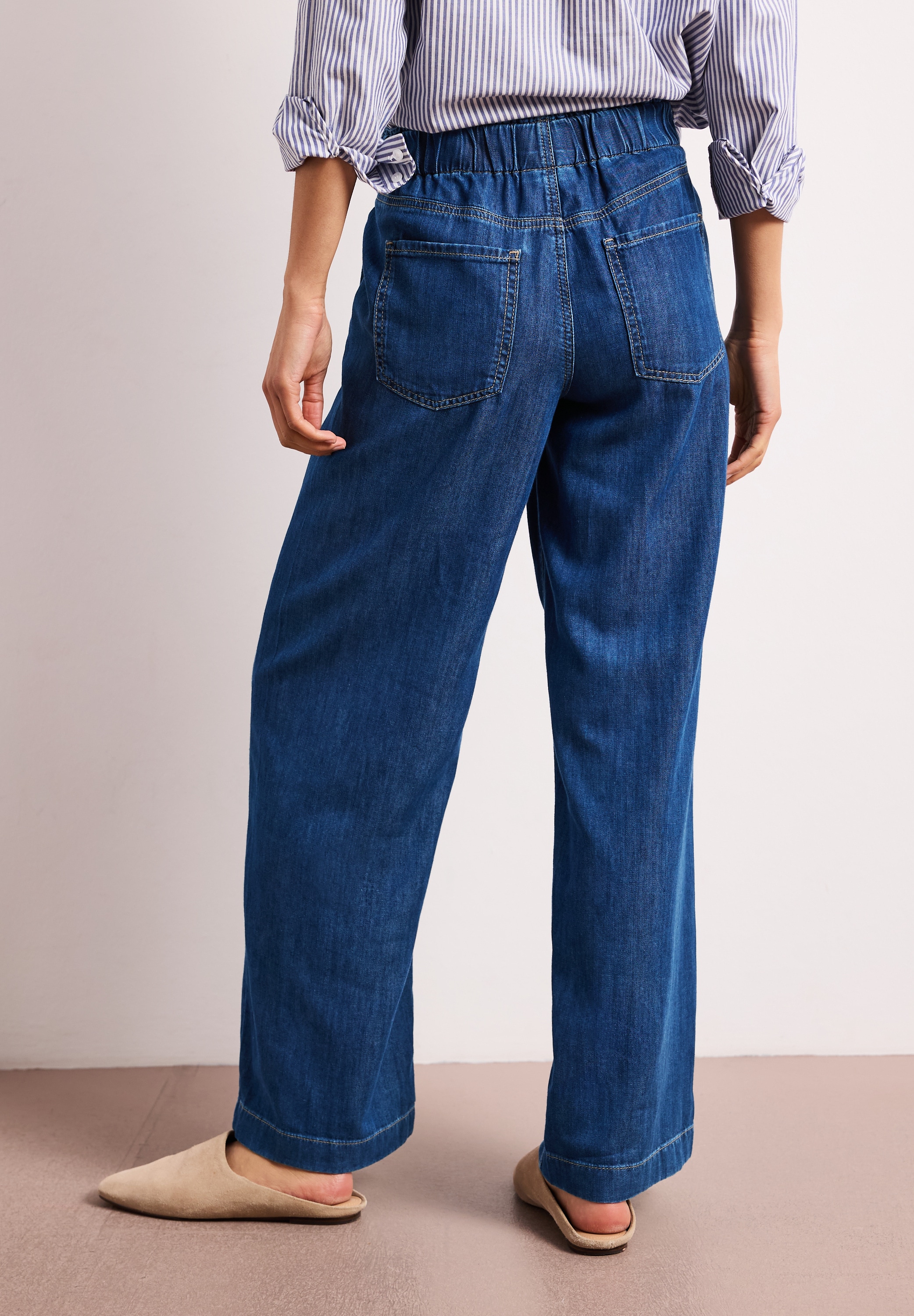 STREET ONE Weite Jeans »Style Emee« mit Paperbag-Bund