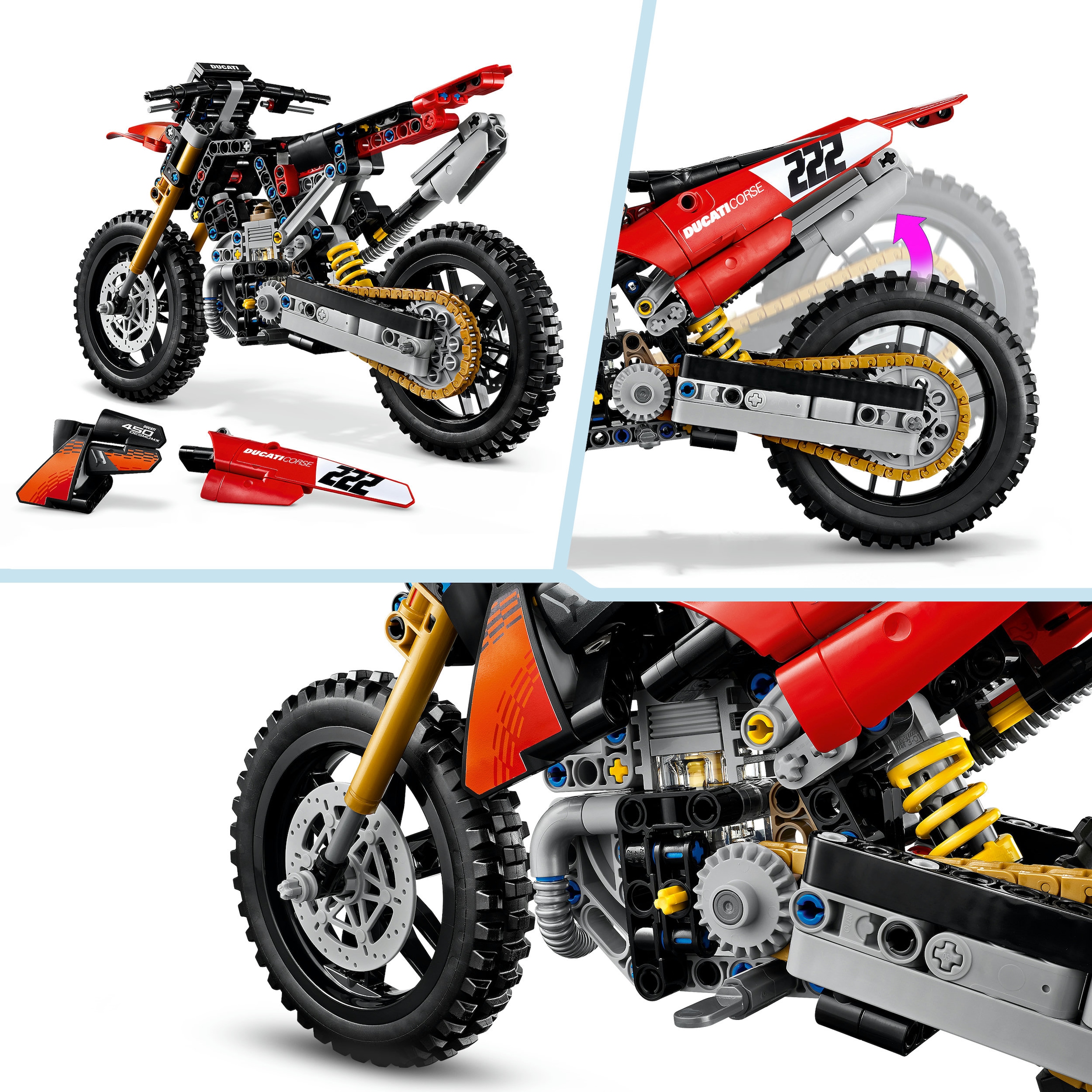 LEGO® »Ducati Desmo450 MX Factory Motorrad (42238), LEGO Technic« Made in Europe