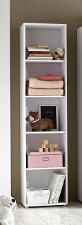 BMG Möbel Babyzimmer-Komplettset »Luis«, (Set, 5 tlg., Bett + Wickelkommode + 2-trg. Schrank + Standregal + Wandboard), Bett + Wickelkommode + 2-trg. Schrank + Standregal + Wandboard