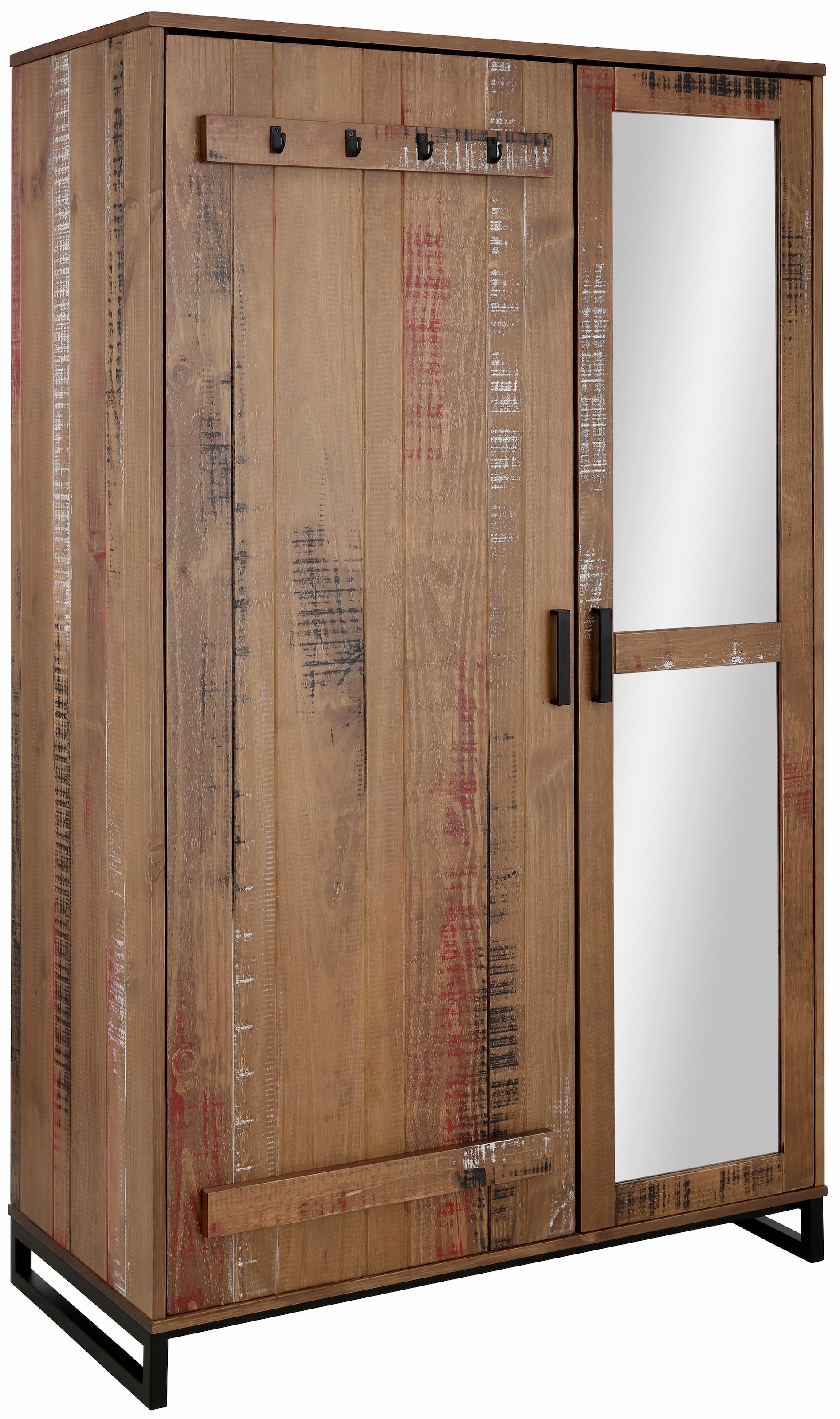 Home affaire Garderobenschrank »Santos«, mit besonderen Türfronten und 1  Spiegel, viele Stauraummöglichlkeiten, Höhe 180 cm auf Rechnung kaufen