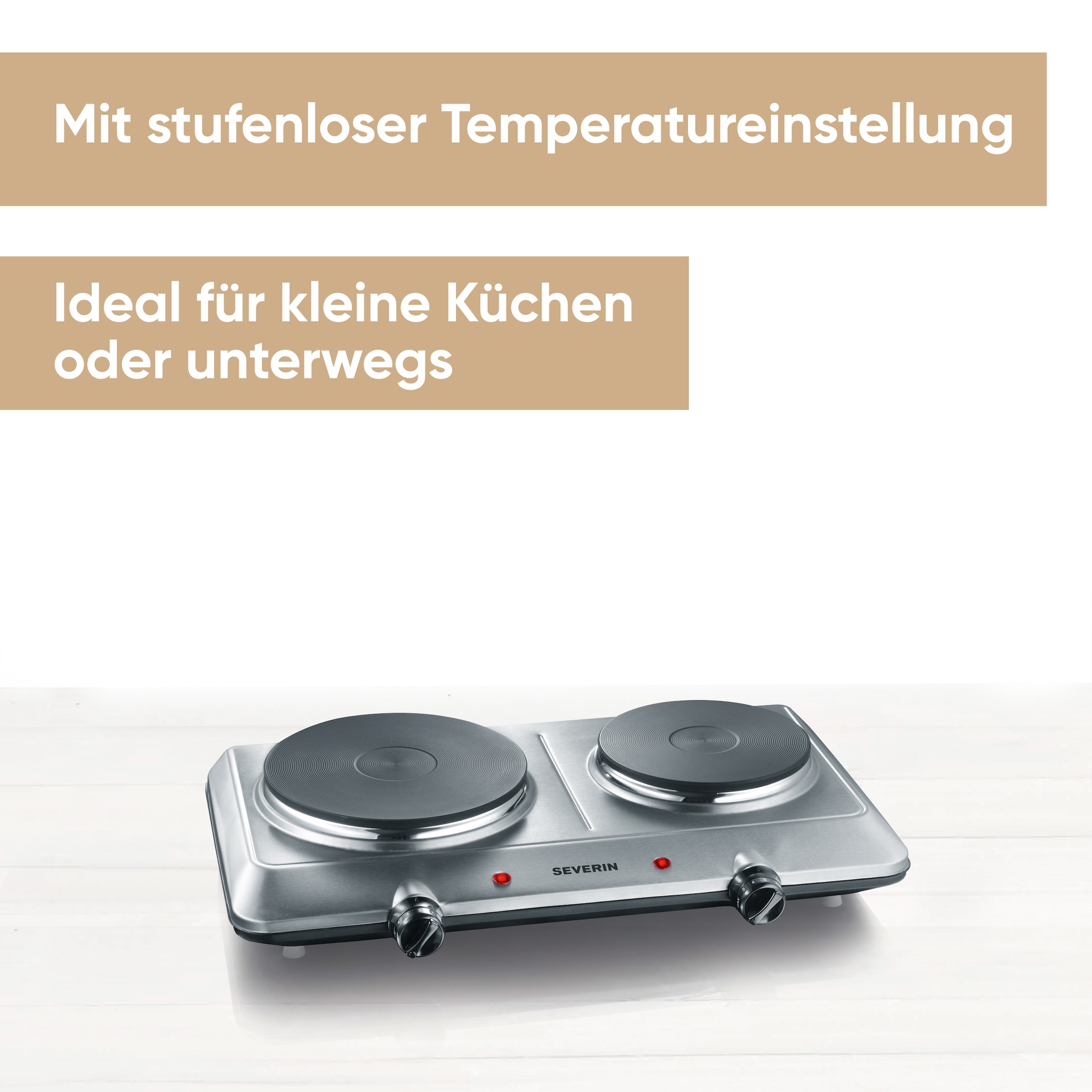Severin Doppelkochplatte »DK 1014« ca. 2.500 W, stufenlose Temperatureinstellung, 2 Regler