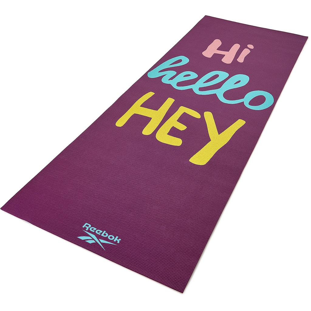 Reebok Yogamatte »Reebok Yogamatte "Hello Hi"- beidseitig, rutschfest«