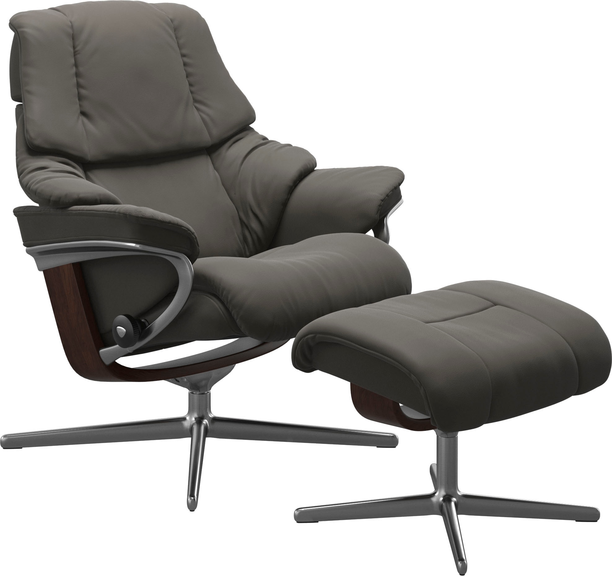 Stressless® Relaxsessel »Reno«, mit Cross Base, Größe S, M & L, Holzakzent Braun