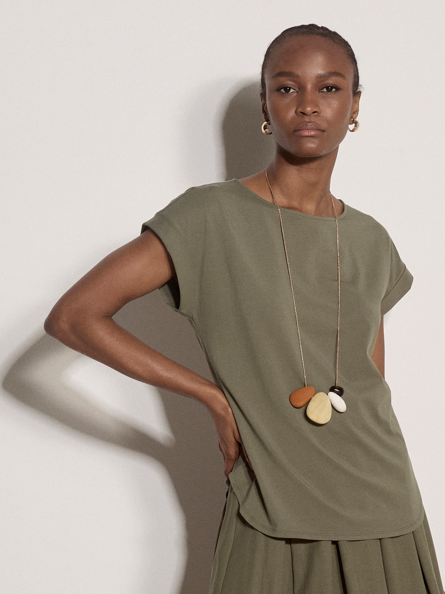 Apricot Shirttop »Top« mit Krempelärmeln