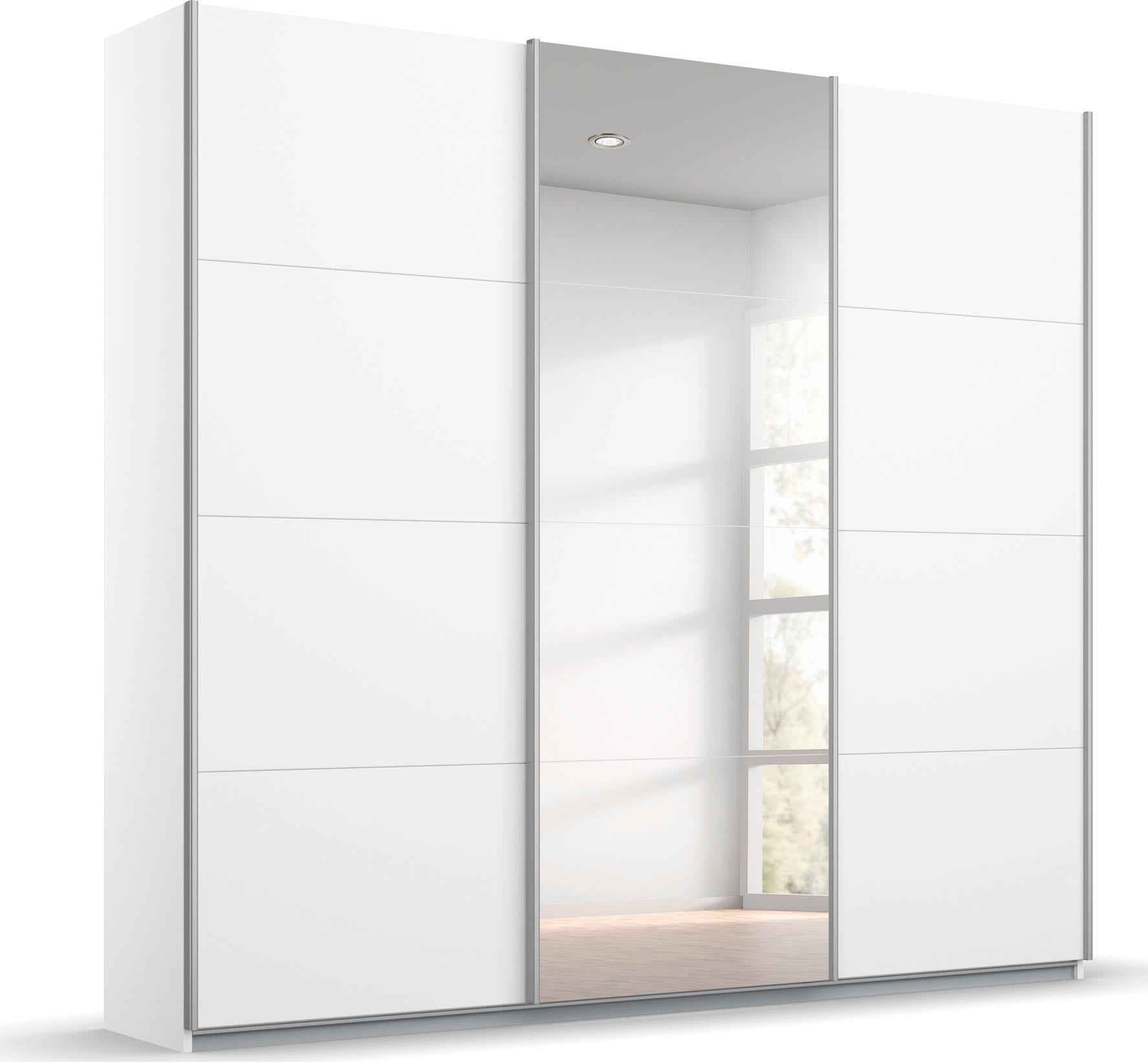 rauch Schwebetürenschrank »Kleiderschrank Schrank Garderobe BESTSELLER KOLUNA mit Spiegel« Breiten 203/271/315/360 cm Höhen 210/229 cm,  inkl. 2 Innenschubladen sowie extra Einlegeböden MADE IN GERMANY