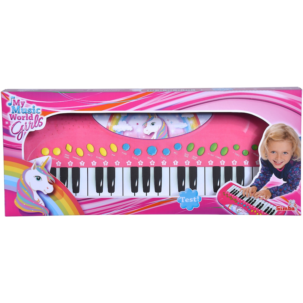 SIMBA Spielzeug-Musikinstrument »My Music World Girls, Einhorn Keyboard«