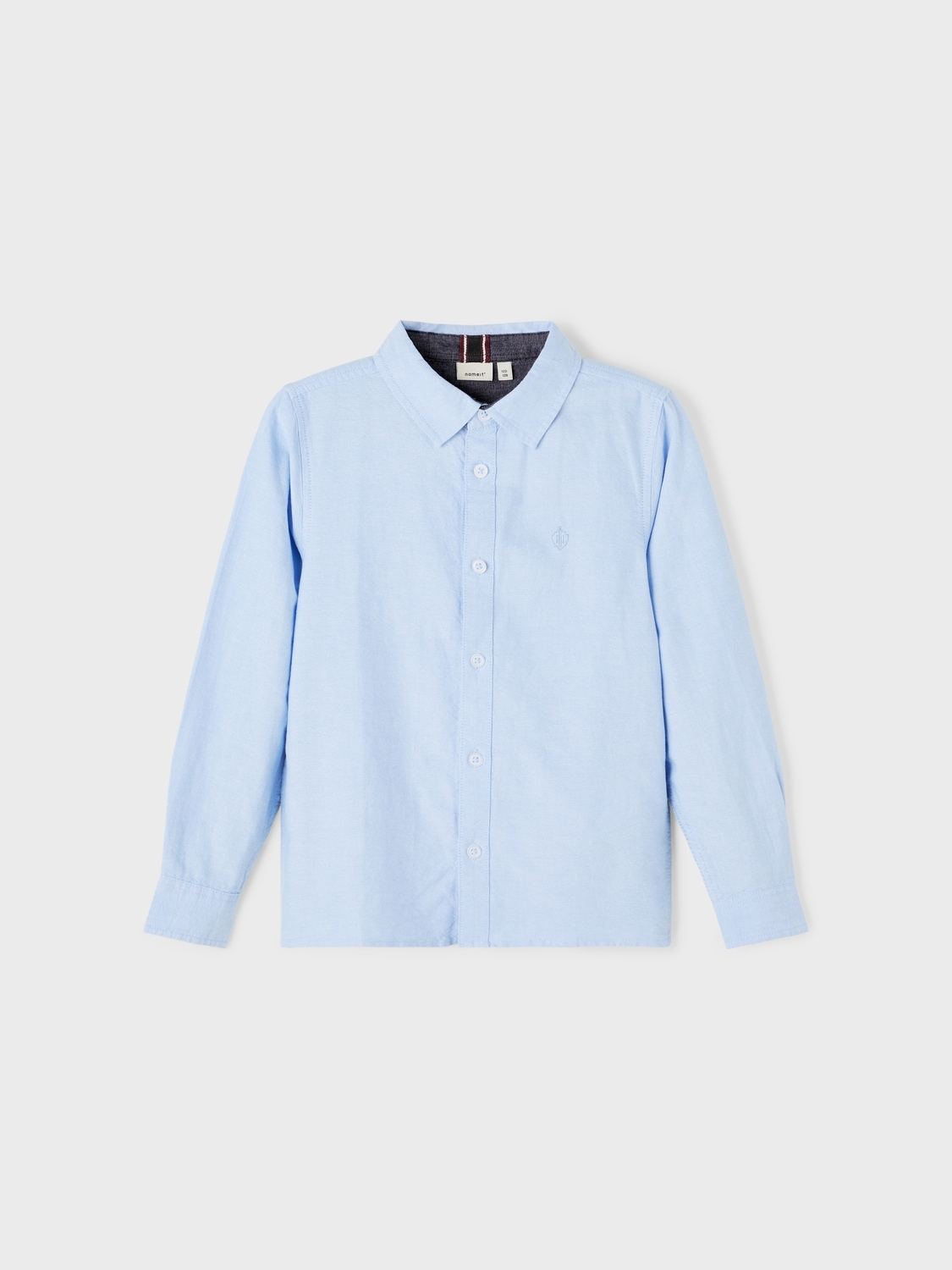 Name It Langarmhemd »NKMNEWSA für Jungen mit Knopfleiste und Baumwollkomfort«, unifarben, casual, regular fit, Baumwolle, Hemdkragen