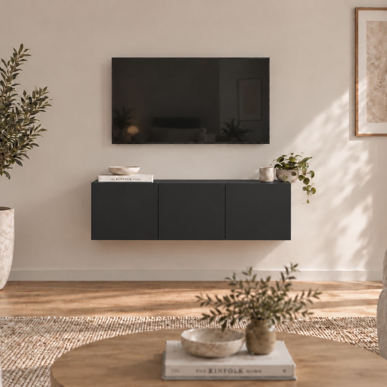 borchardt Möbel Lowboard »Vaasa, Konsole, Hängeschrank mit 3 Türen« Breite 114 cm, nur hängend