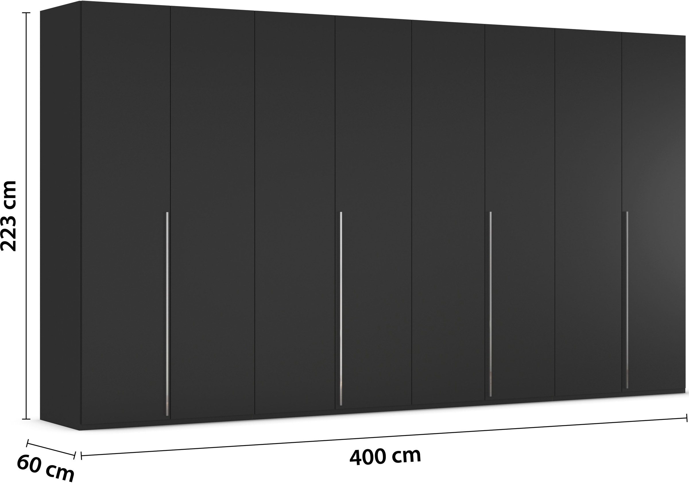 rauch Drehtürenschrank »Kleiderschrank Schrank Garderobe Wäscheschrank BESTSELLER MONTCLAR« 3 Ausstattungen BASIC/CLASSIC/PREMIUM (SOFT-CLOSE), Breiten 201-400 cm,  Front in Glas/Hochglanz/Dekor/Grauspiegel in 5 Breiten MADE IN GERMANY