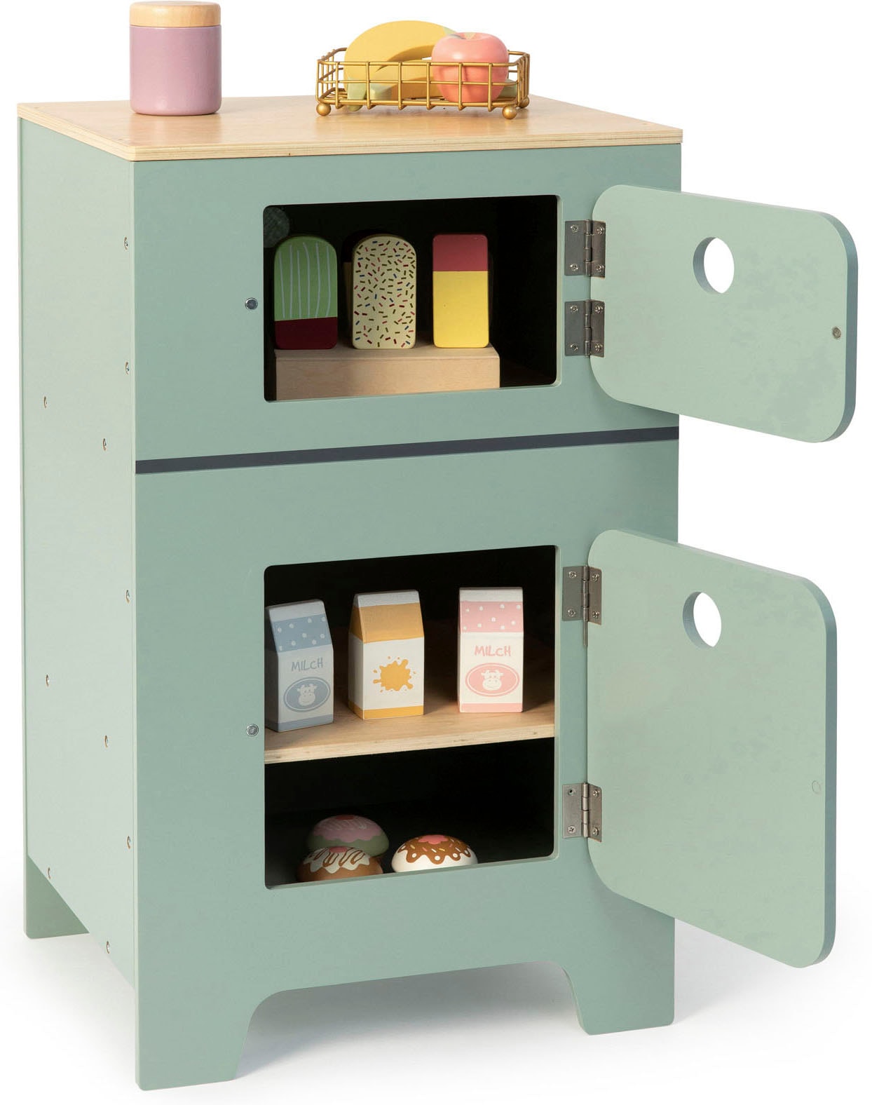 MUSTERKIND® Kinder-Kühlschrank »Mix & Match, salbei/natur«, FSC® - schützt Wald