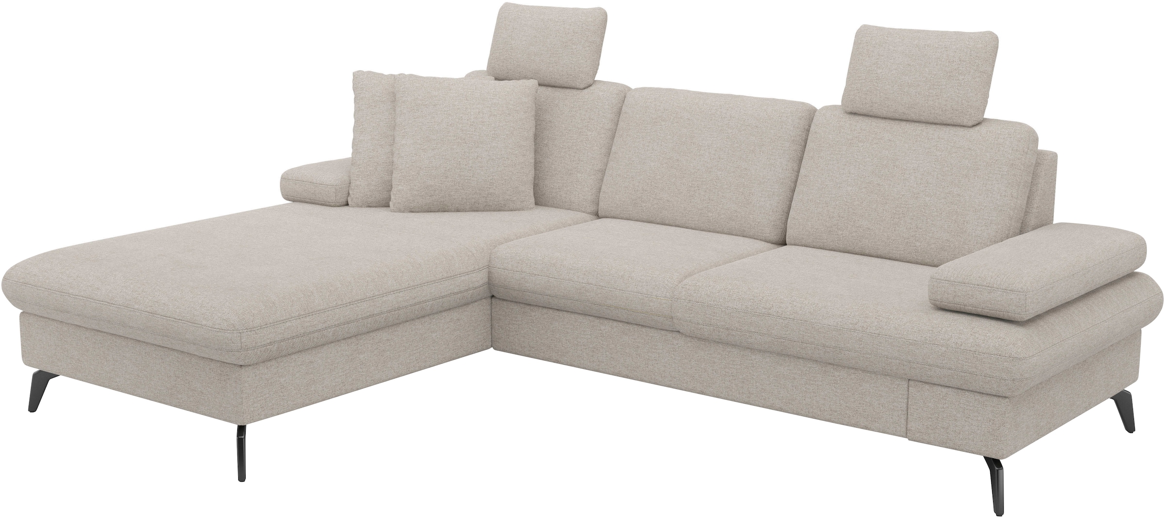 sit&more Ecksofa »Morris Jubi L-Form«, inkl. Armteilfunktion und 1 Zierkissen, wahlweise mit Bettfunktion