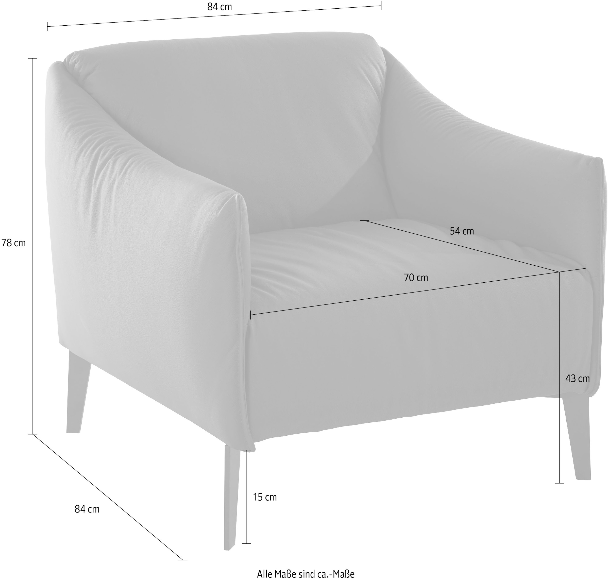 W.SCHILLIG Cocktailsessel »sally« mit Metall-Winkelfüßen in Schwarz pulverbeschichtet