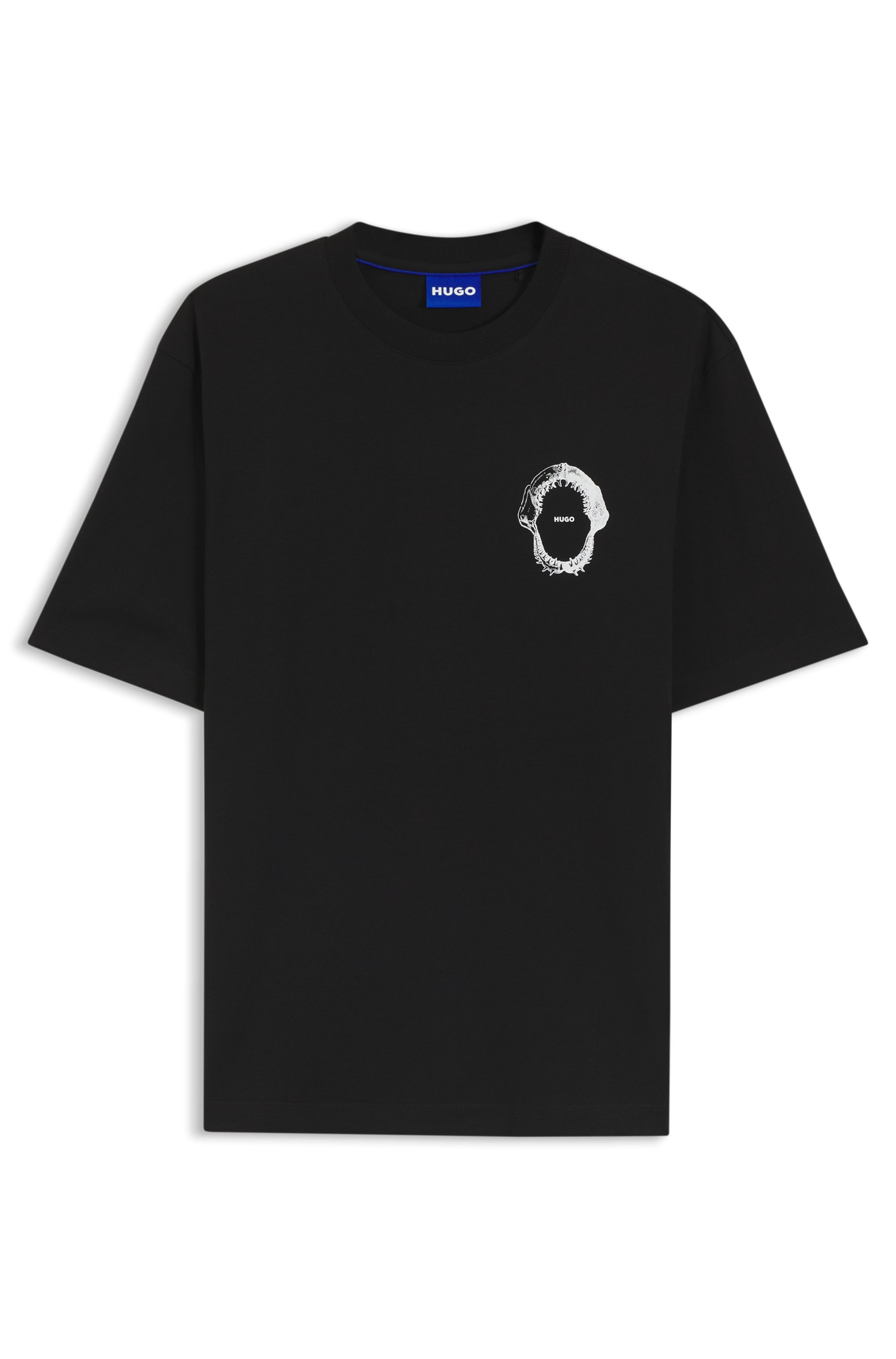 HUGO T-Shirt Regular Fit, Rückdruck, Rundhalsausschnitt