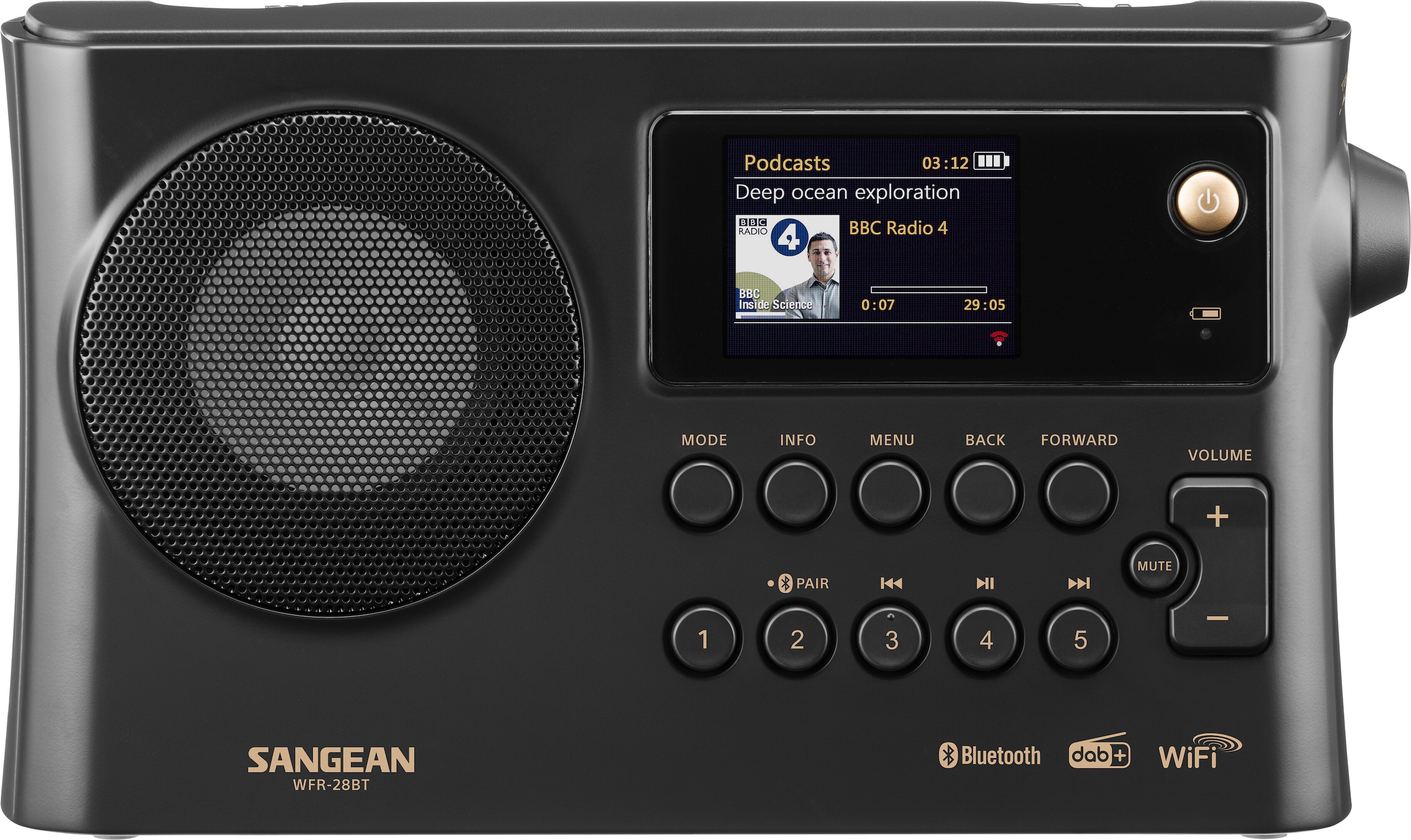 Sangean Internet-Radio »WFR-28BT«, (AVRCP Bluetooth Digitalradio (DAB+)-FM-Tuner mit RDS), DAB+, Bluetooth, Steuerung über UNDOK™-App